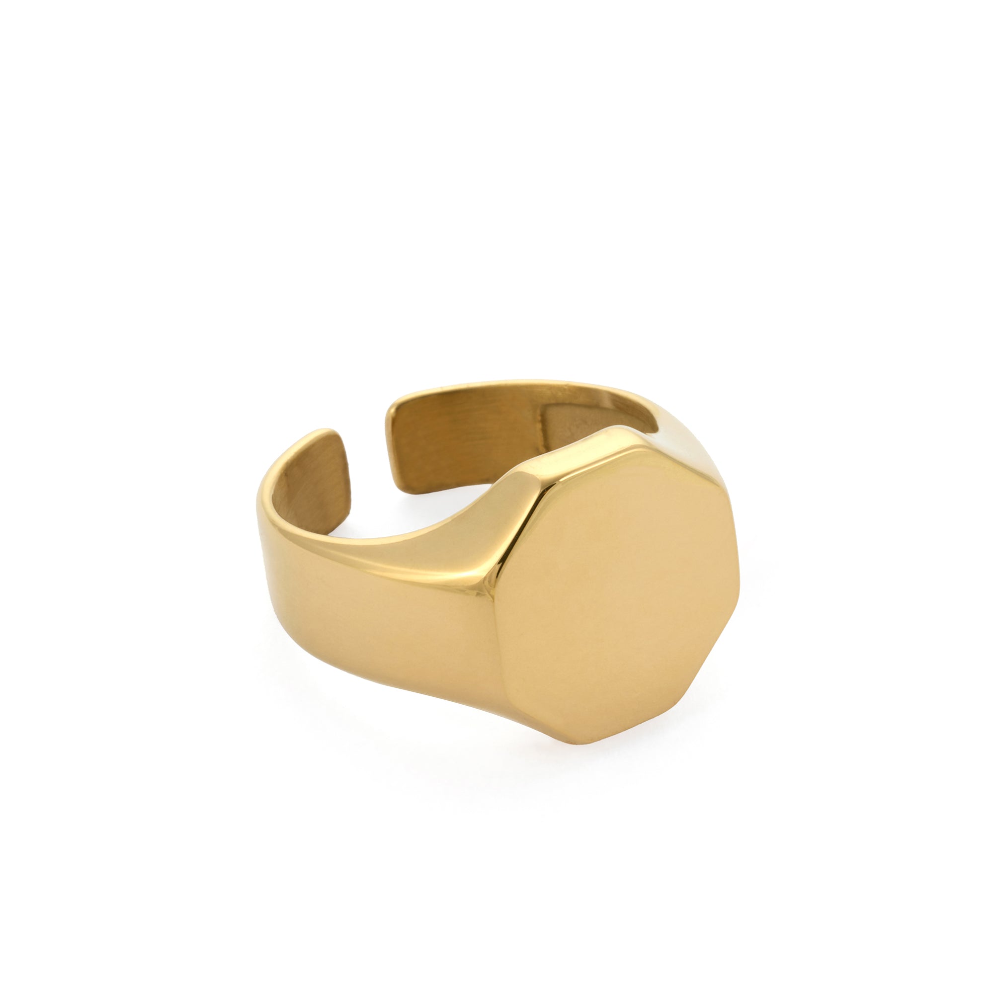 Full Octagon Ring in Gold
