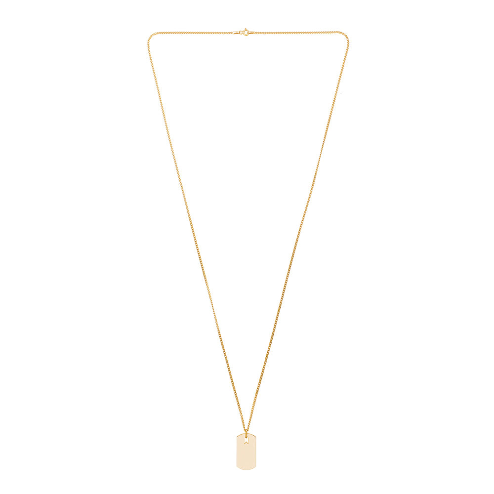 Plate Necklace in Gold