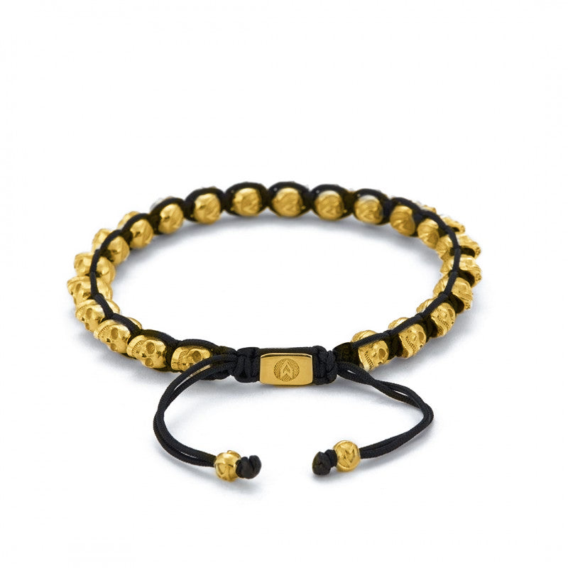 Skulls Shambala Bracelet in Gold