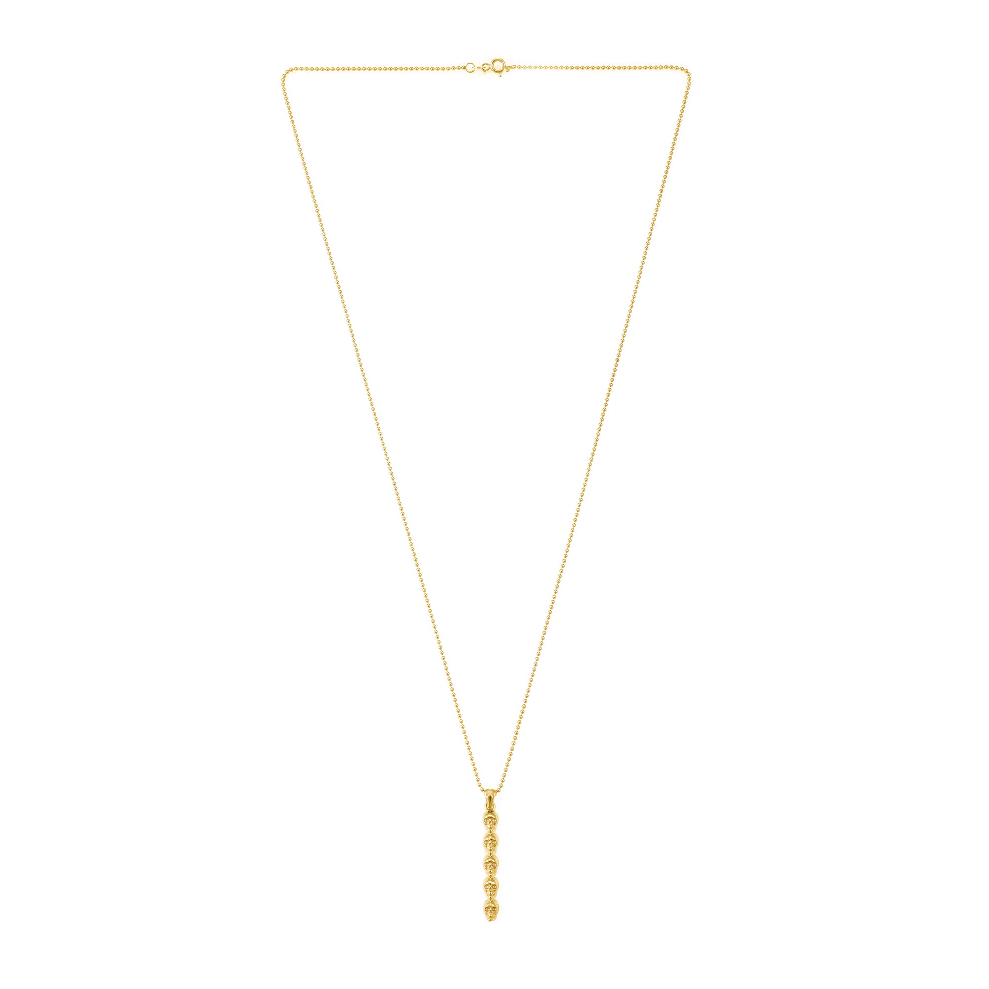 Skulls Necklace in Gold