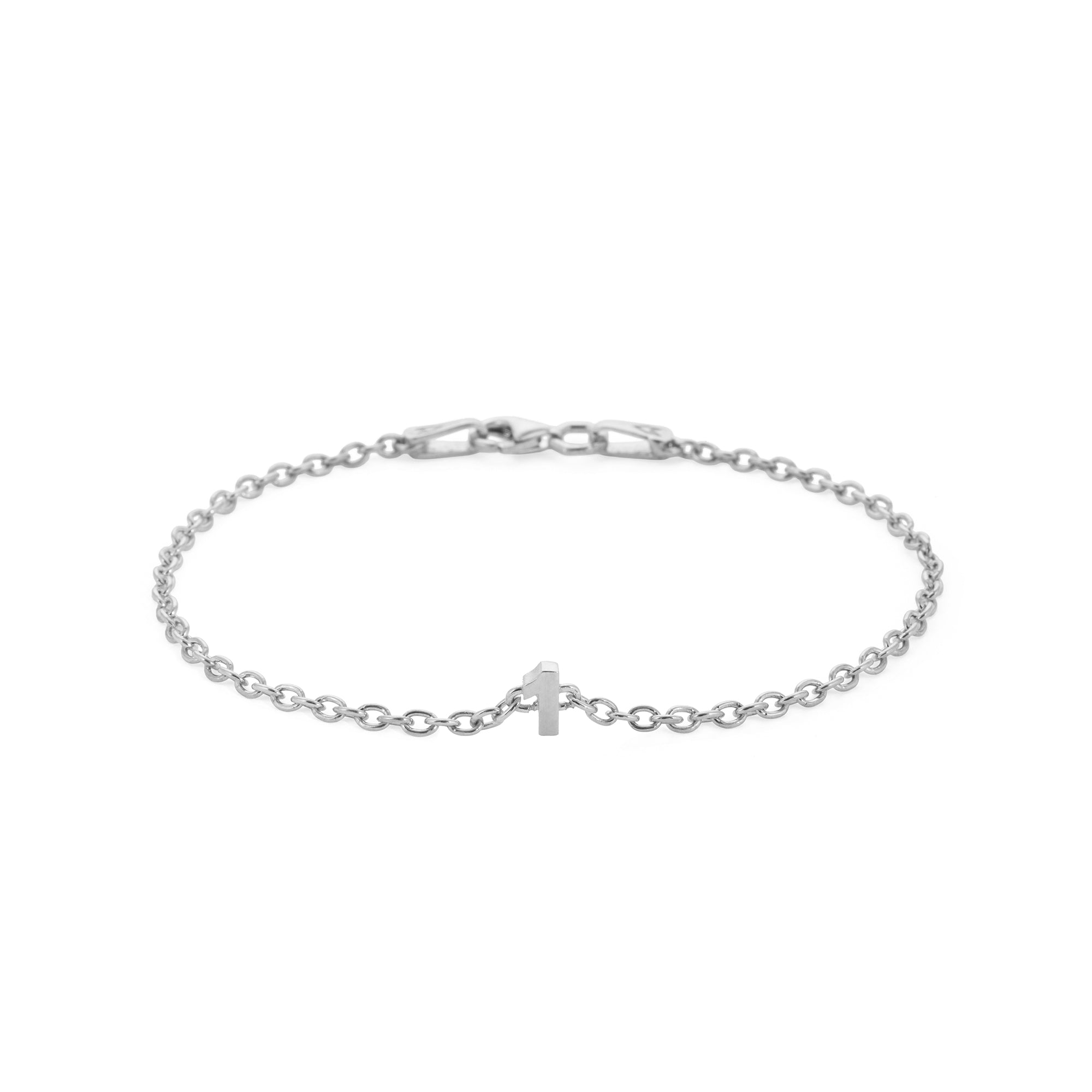 Numeric Chain Bracelet in Silver