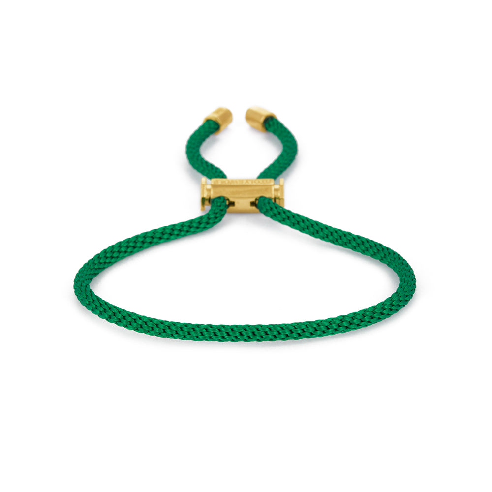 Green Lace Bracelet in Gold