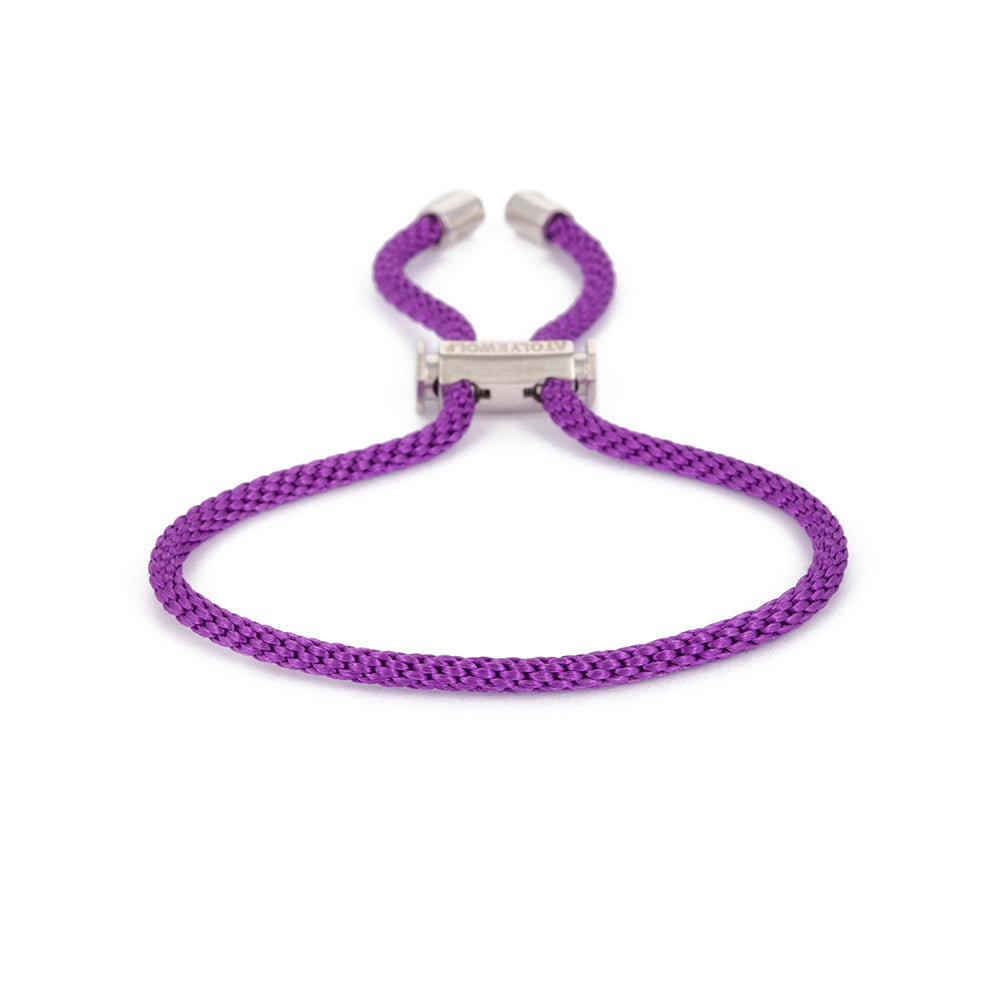 Purple Lace Bracelet in Silver