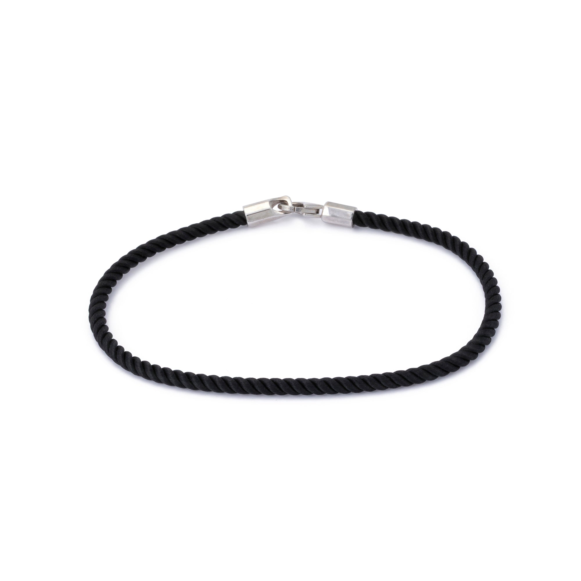 Black Milan Bracelet in Silver