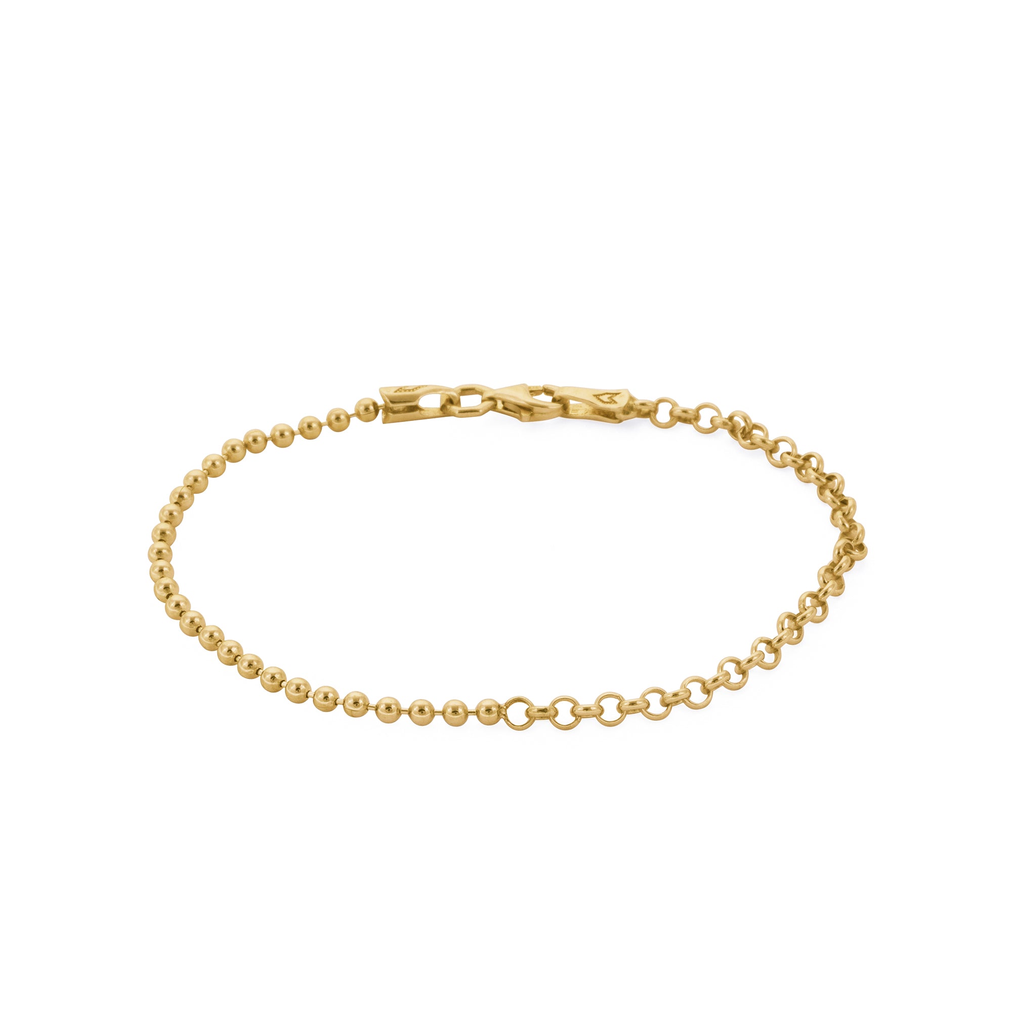 Ball Rolo Bracelet in Silver