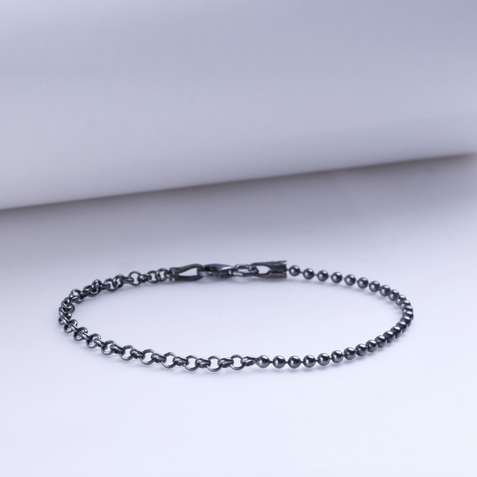 Ball Rolo Bracelet in Oxide