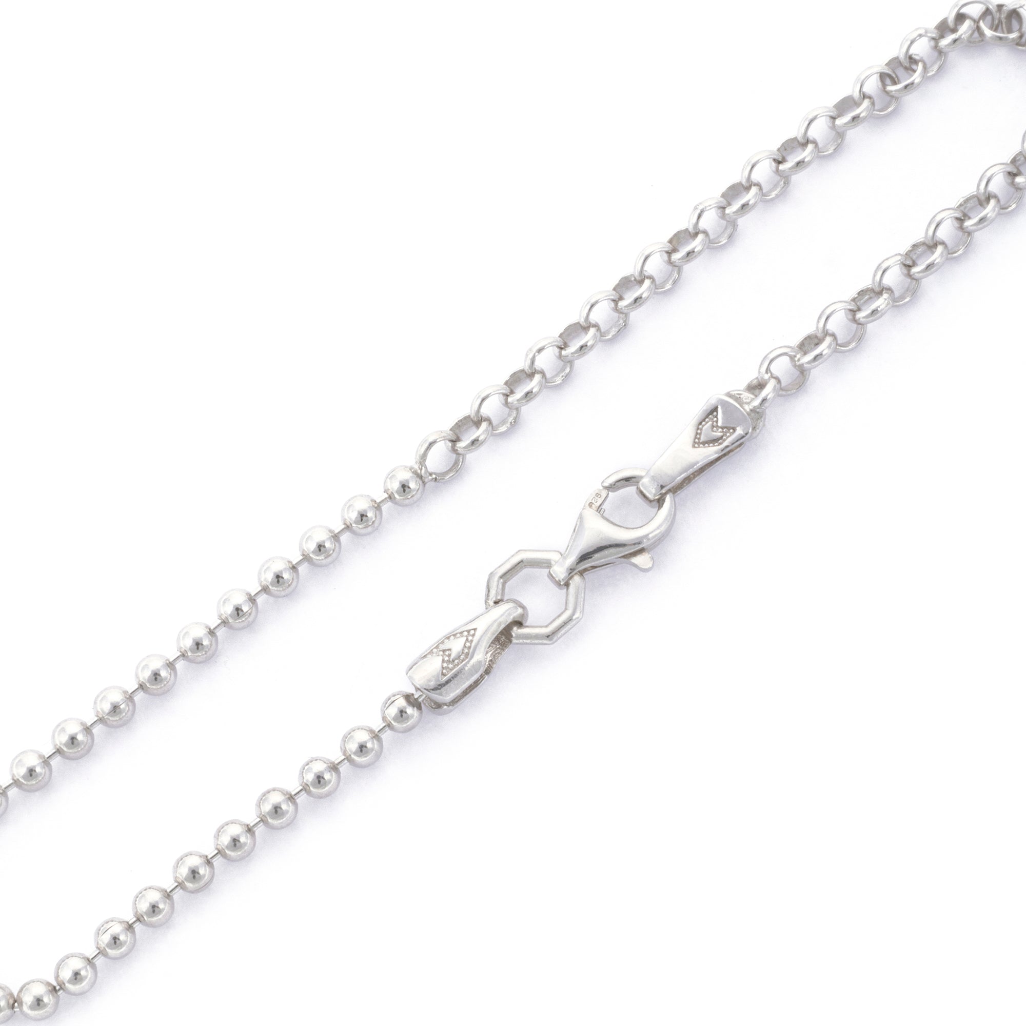 Ball Rolo Bracelet in Silver