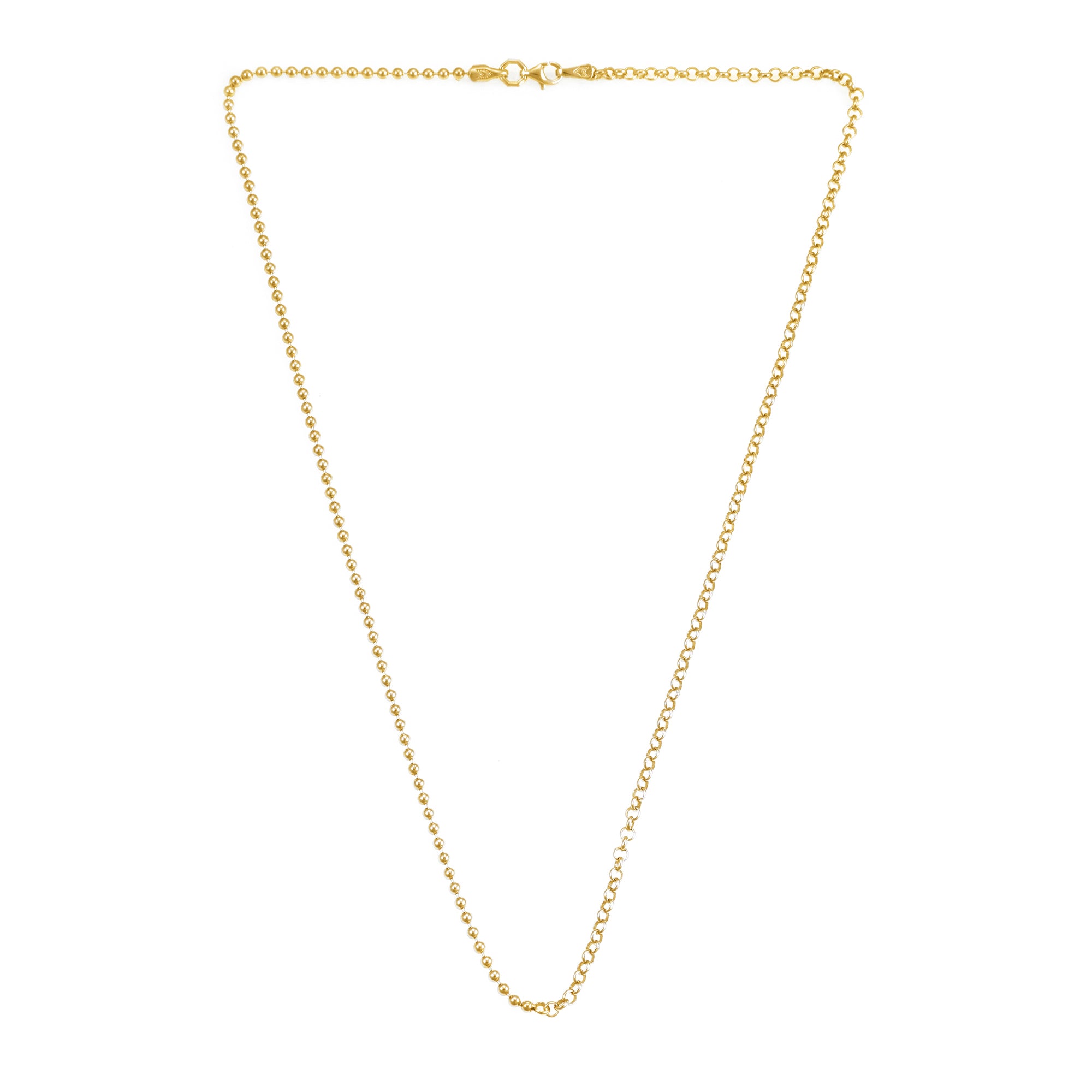 Ball Rolo Necklace in Gold