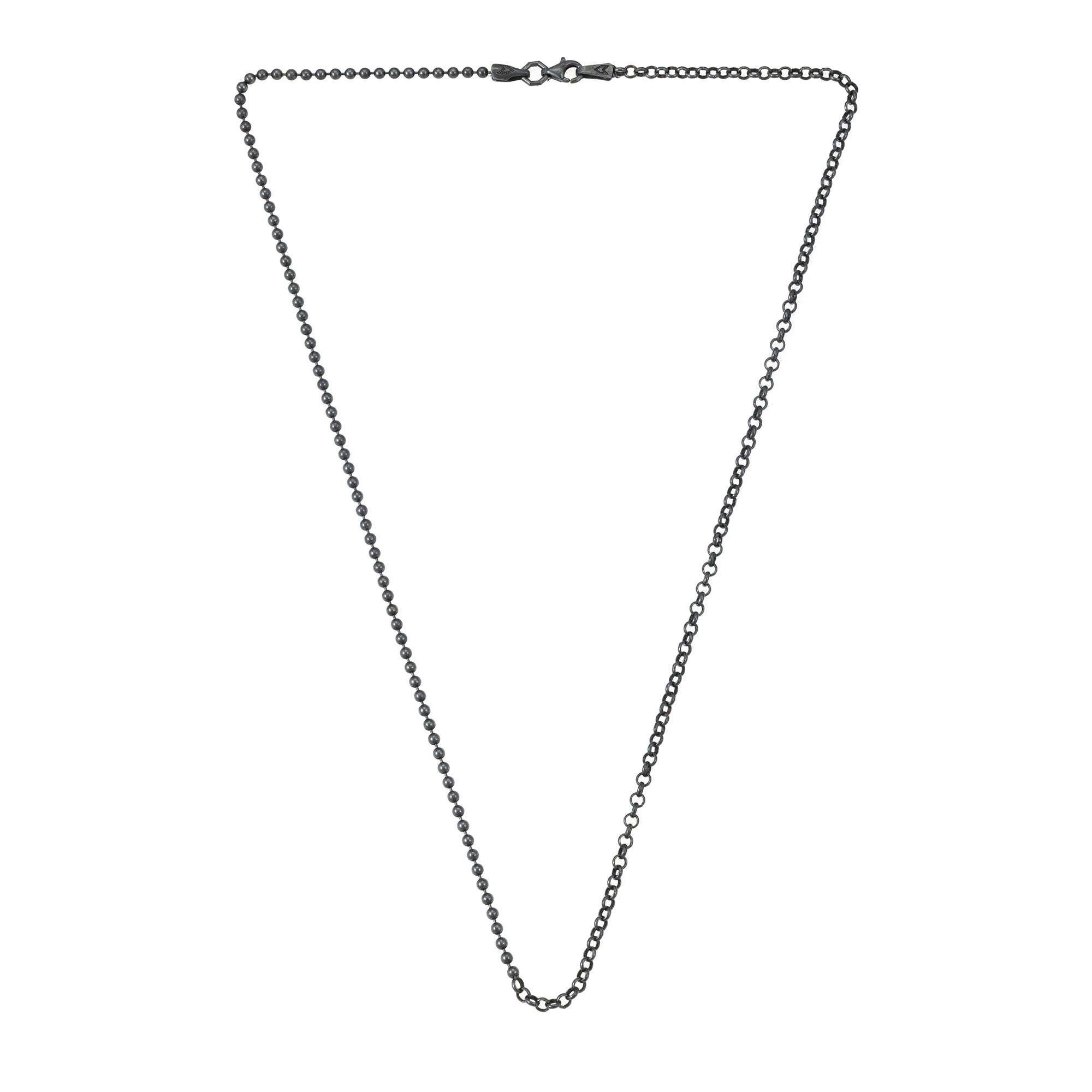 Ball Rolo Necklace in Oxide