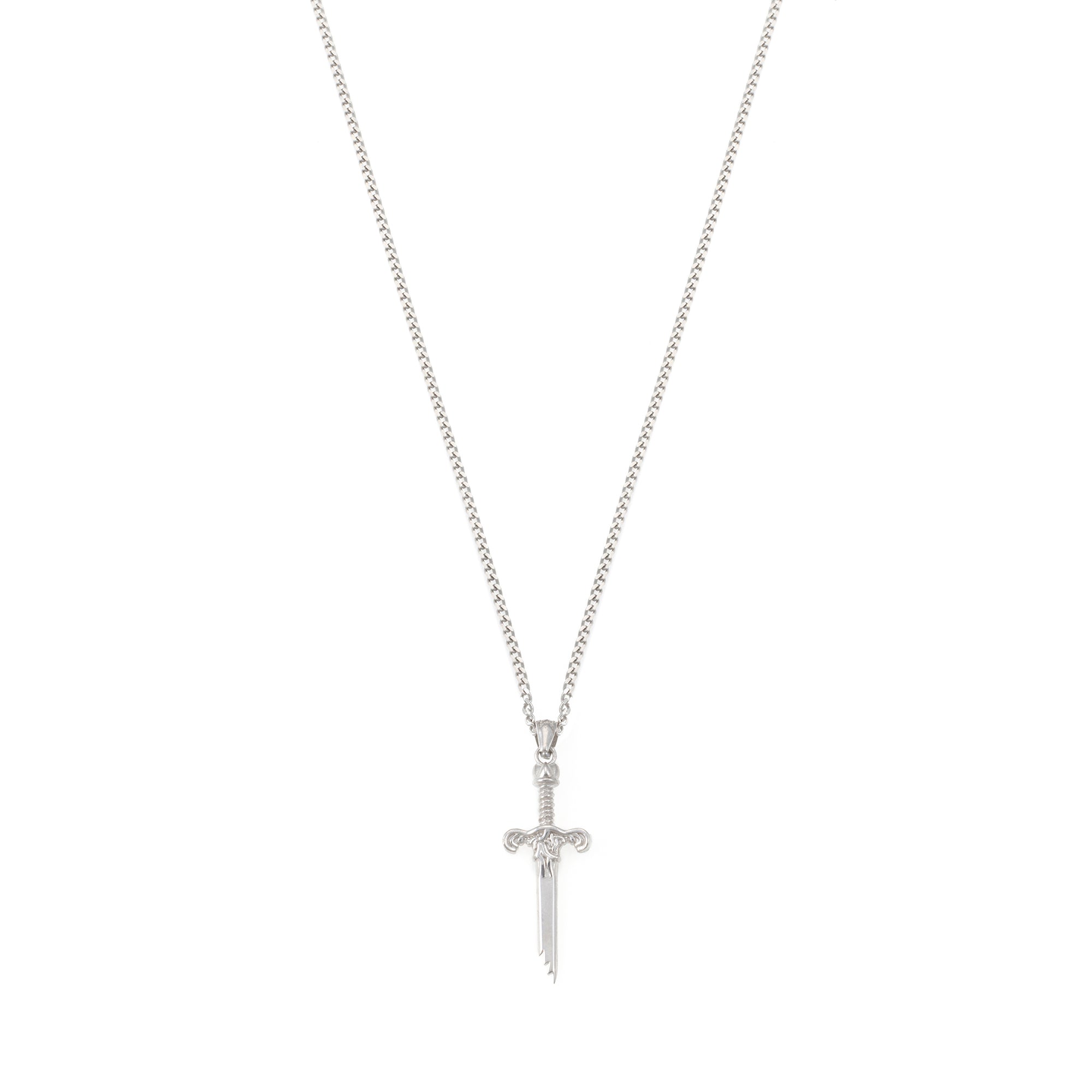 Broken Sword Necklace in Silver