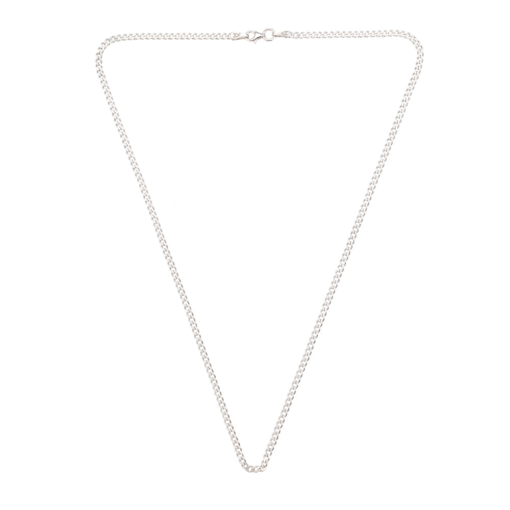 Curb Necklace in Silver