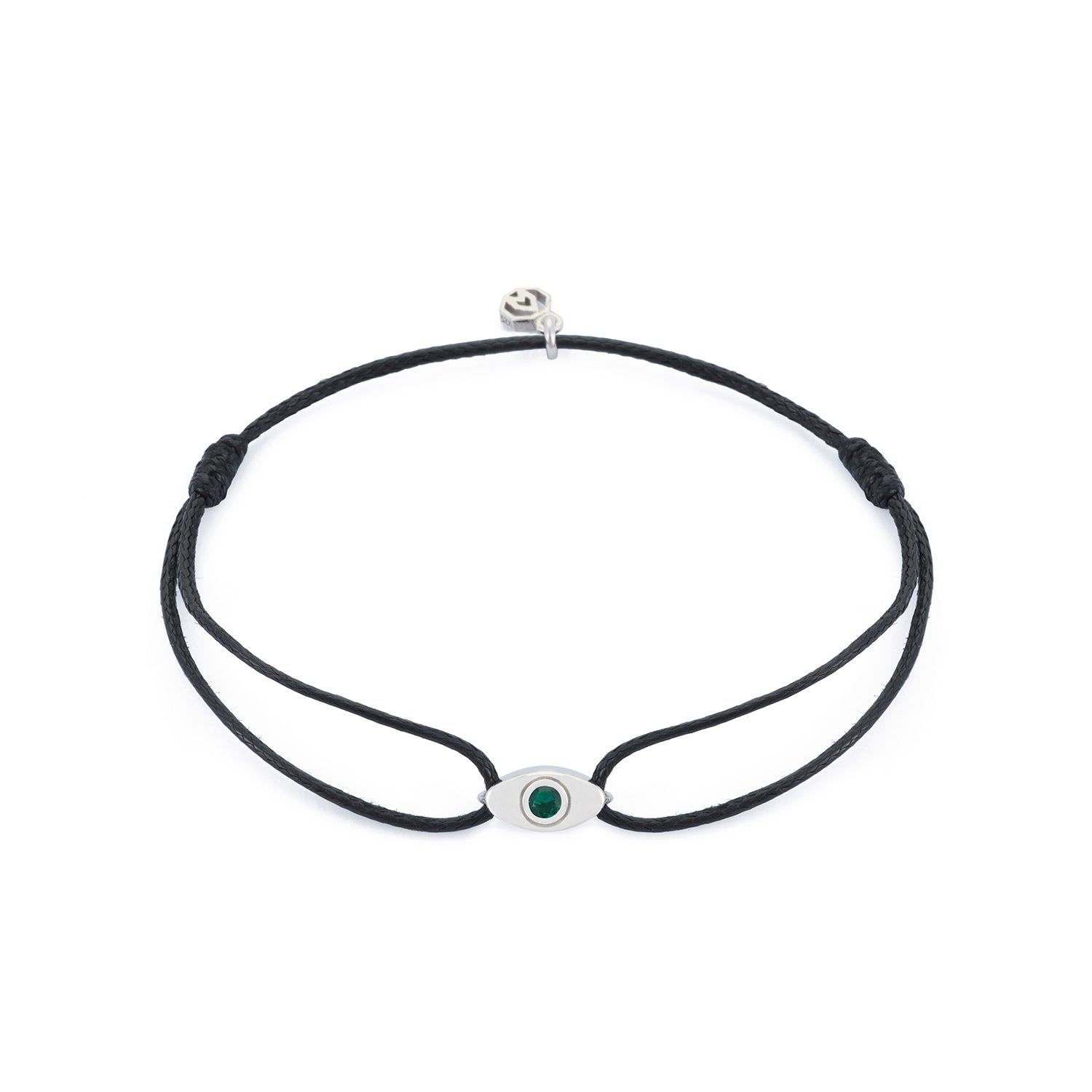 Green Eye Bracelet in Silver