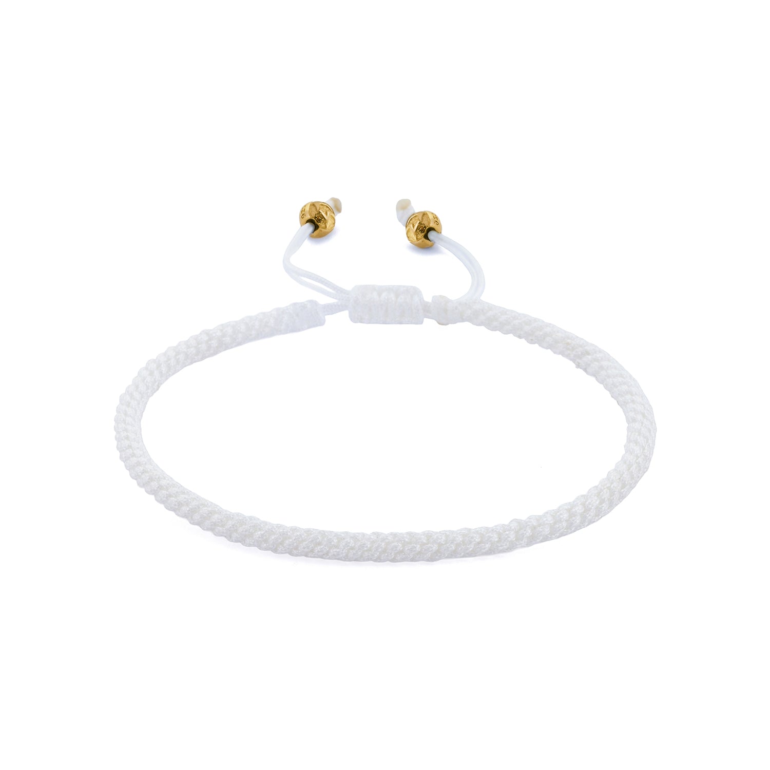 White Knot Bracelet in Gold