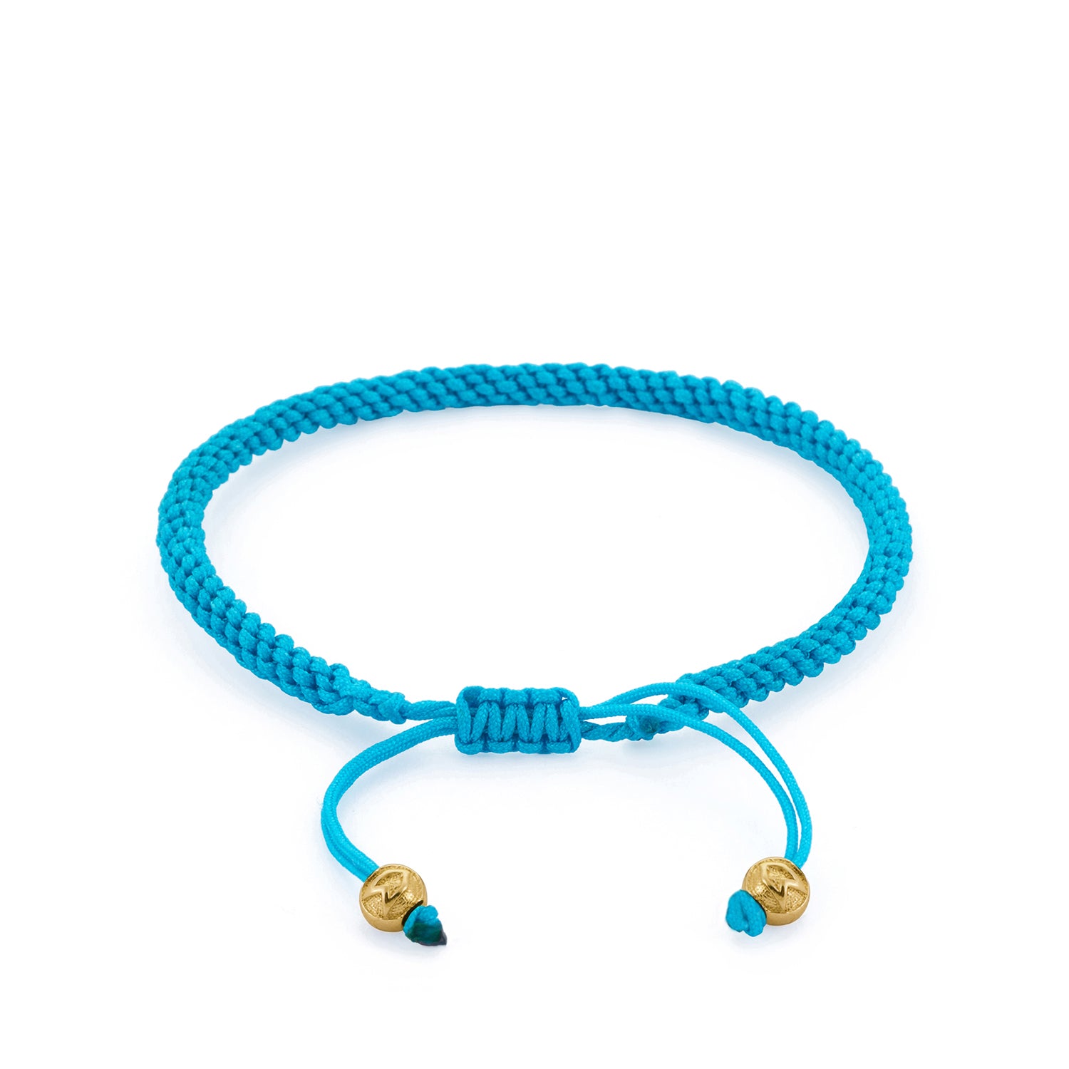 Light Blue Knot Bracelet in Gold