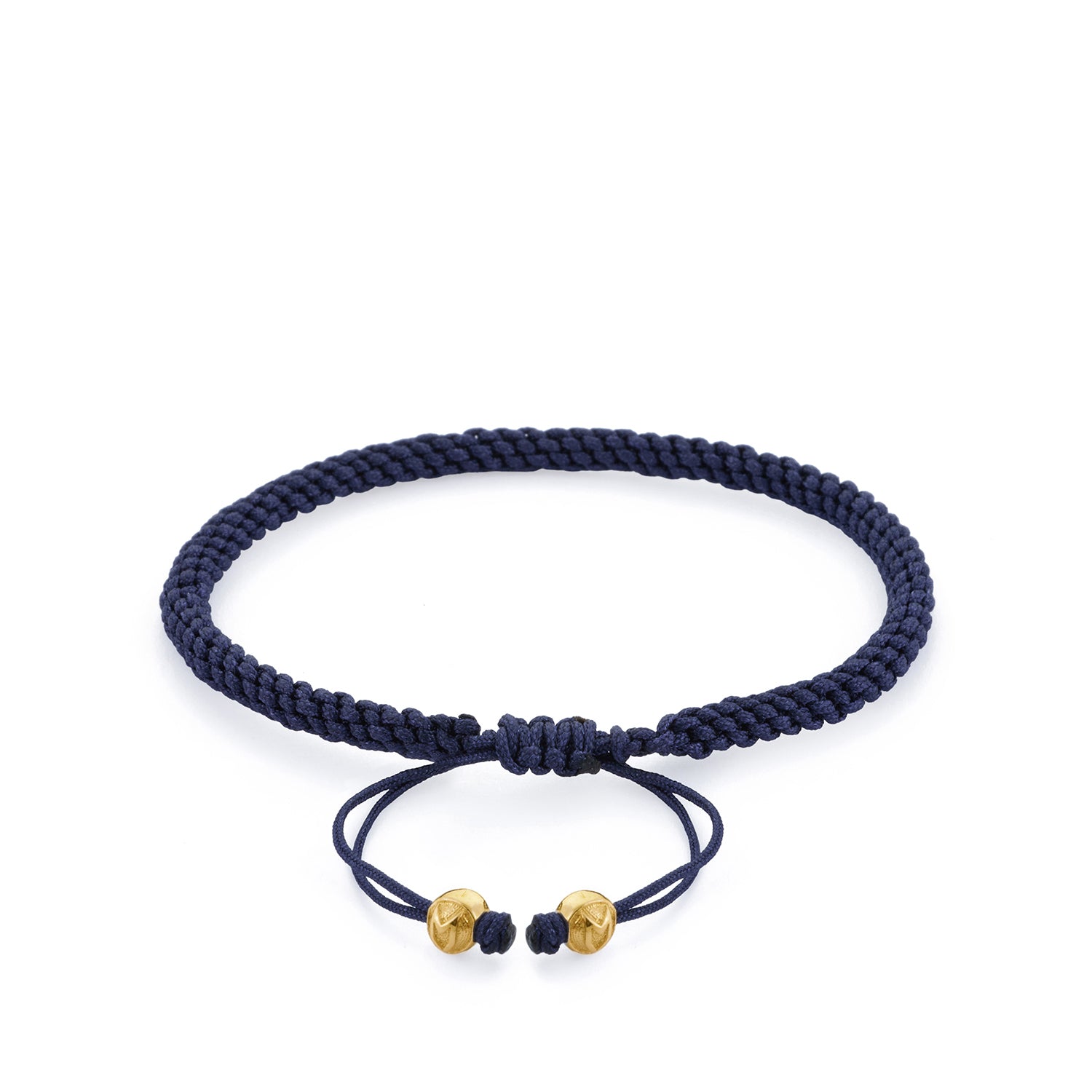Navy Blue Knot Bracelet in Gold