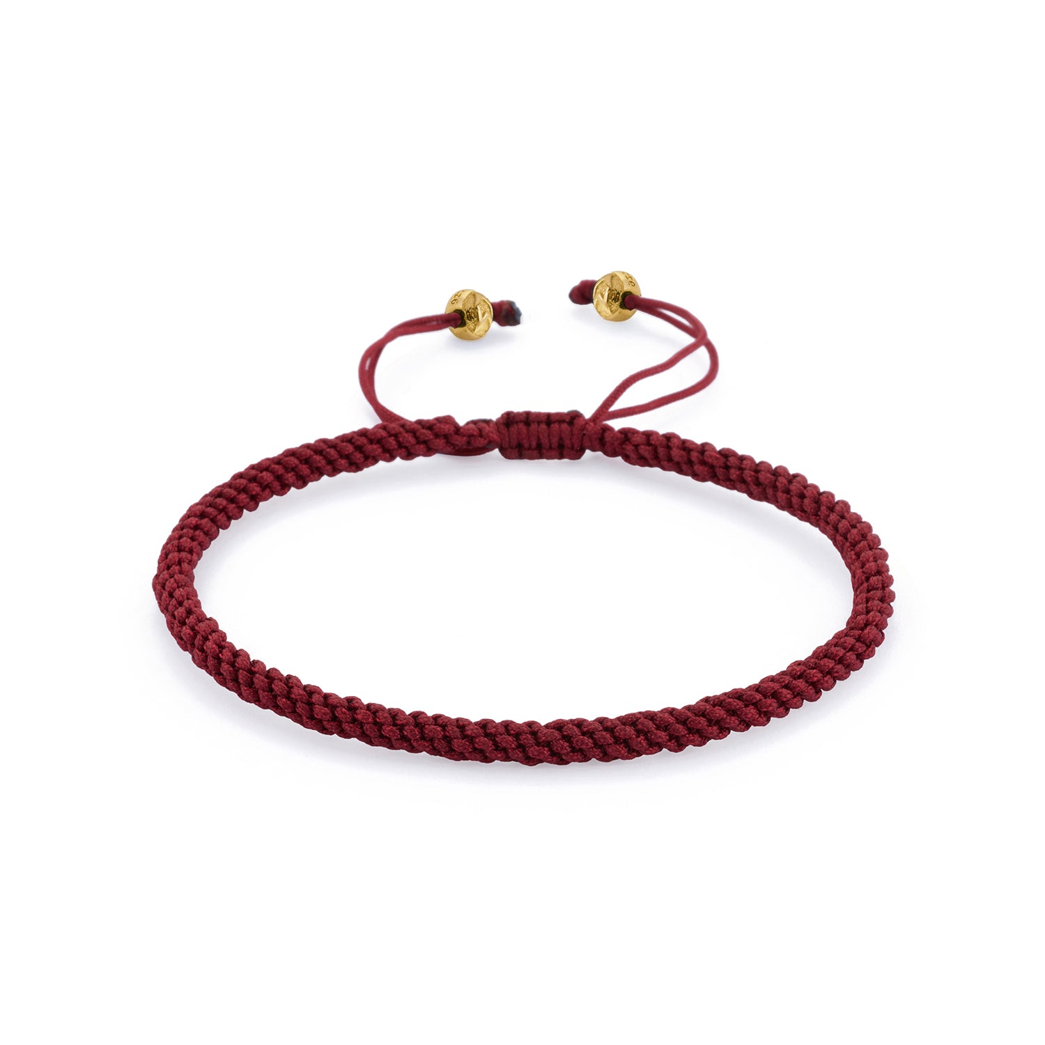 Claret Red Knot Bracelet in Gold