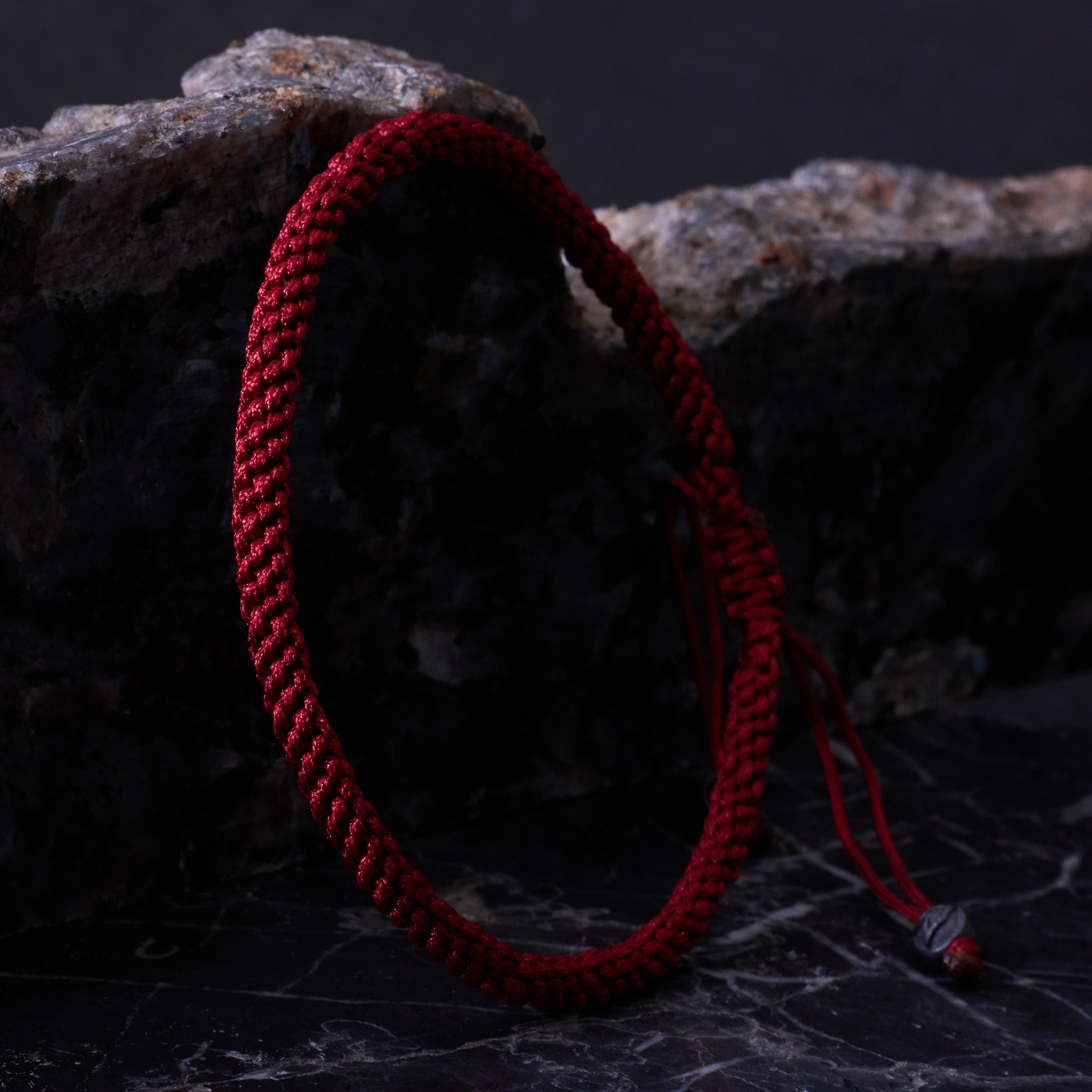 Claret Red Knot Bracelet in Oxide