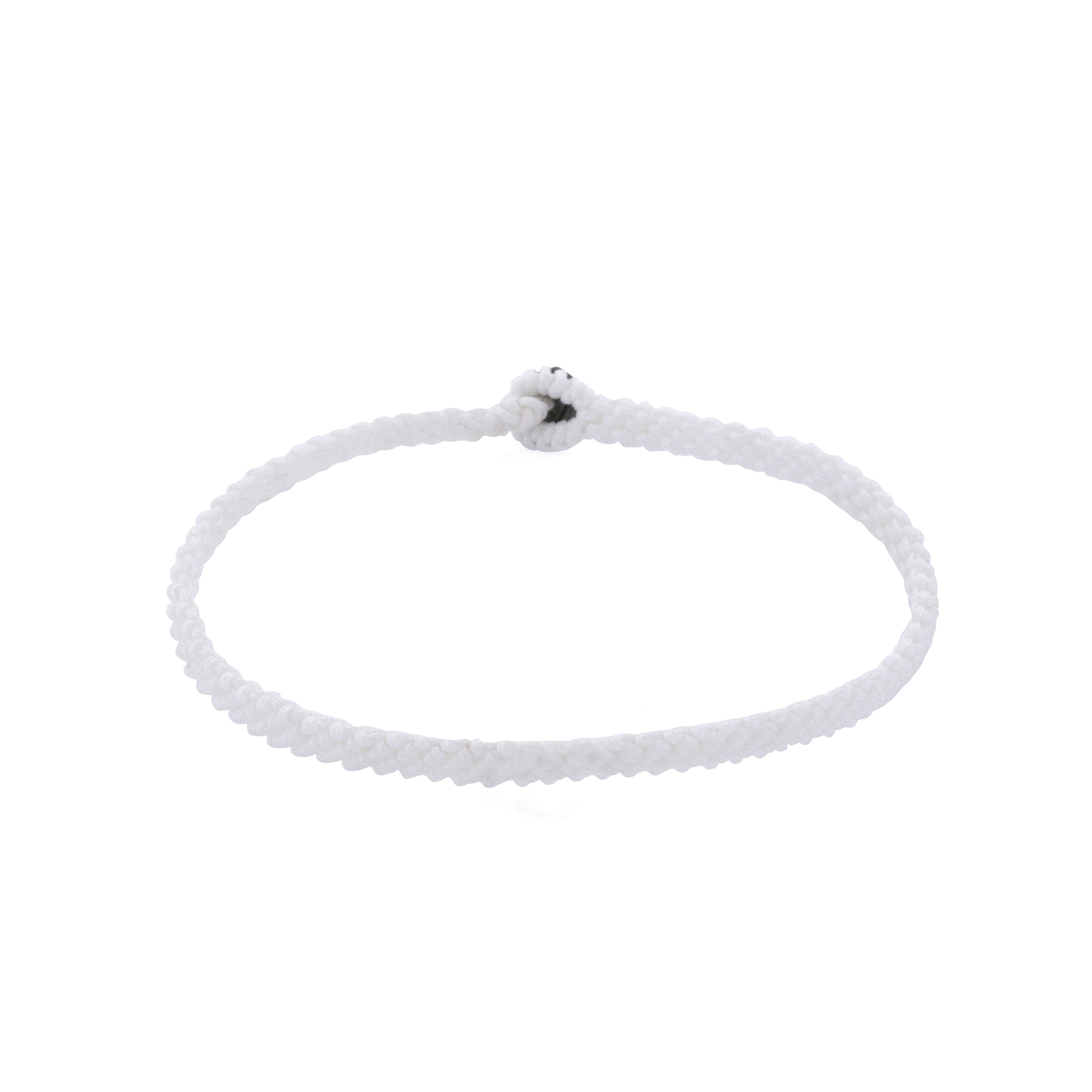 White Macrame Bracelet in Oxide