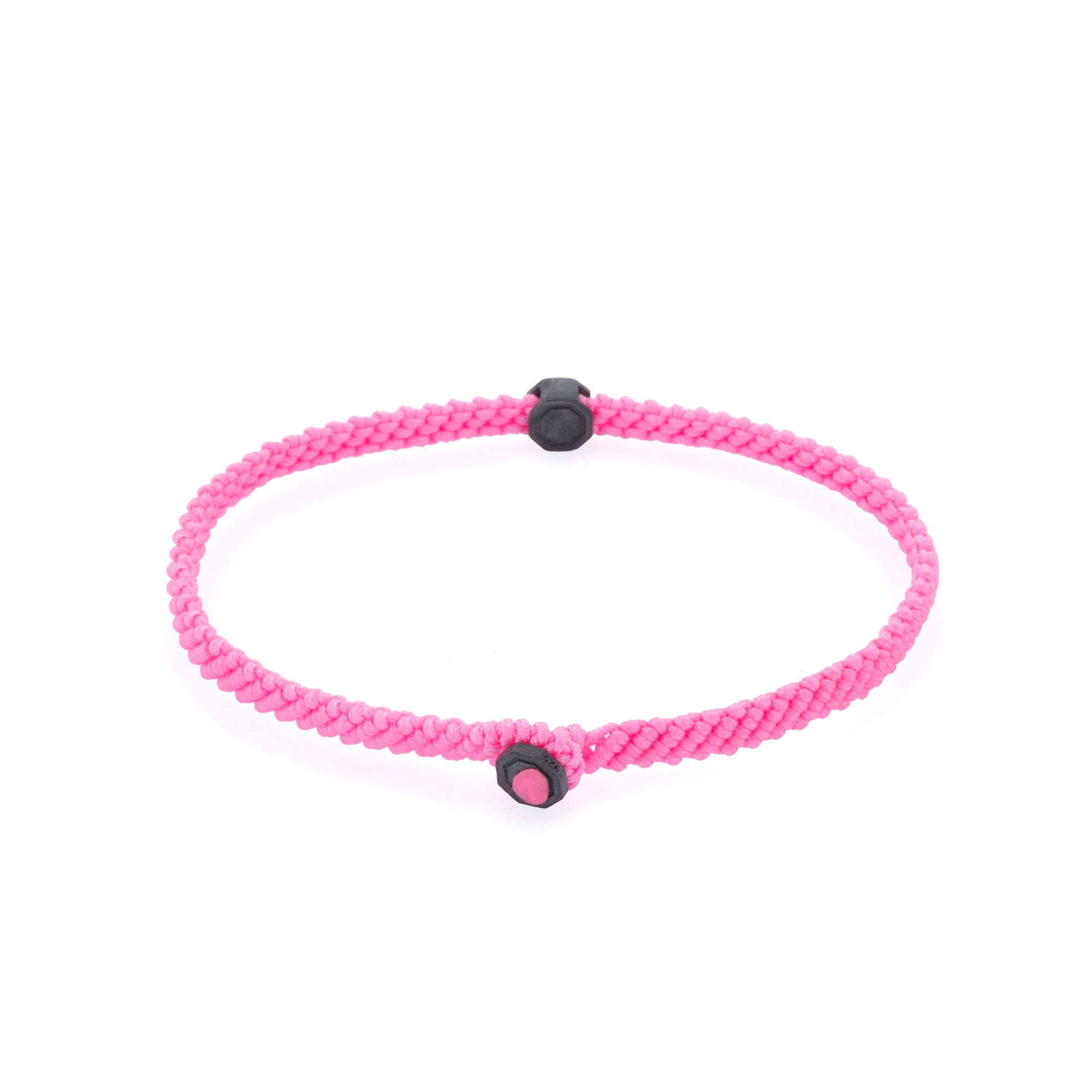 Pink Macrame Bracelet in Oxide