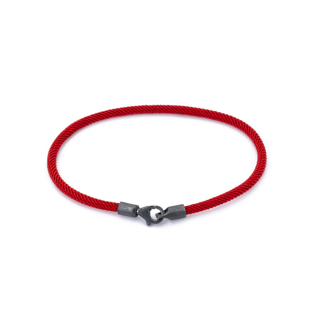 Red Woven Bracelet in Oxide