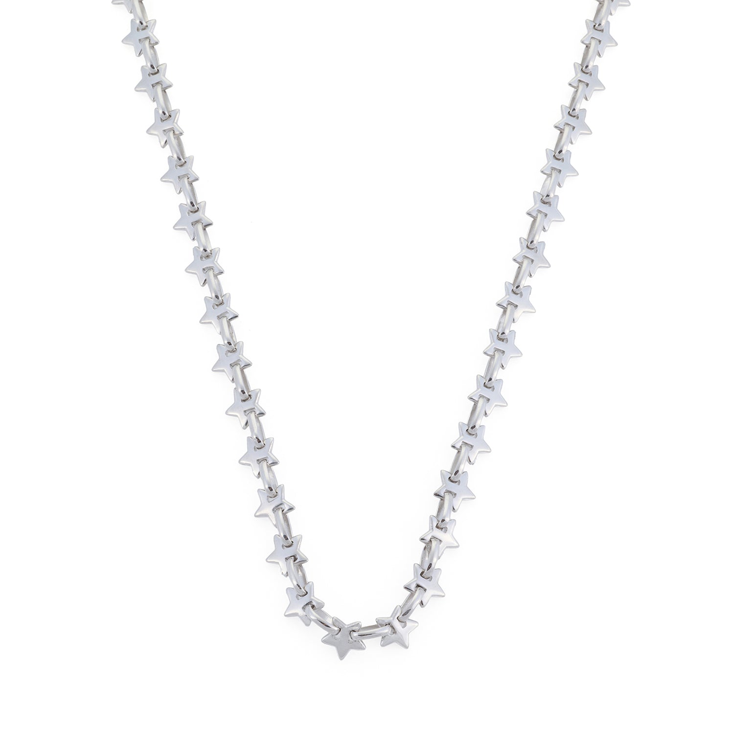 Star Chain Necklace in Silver