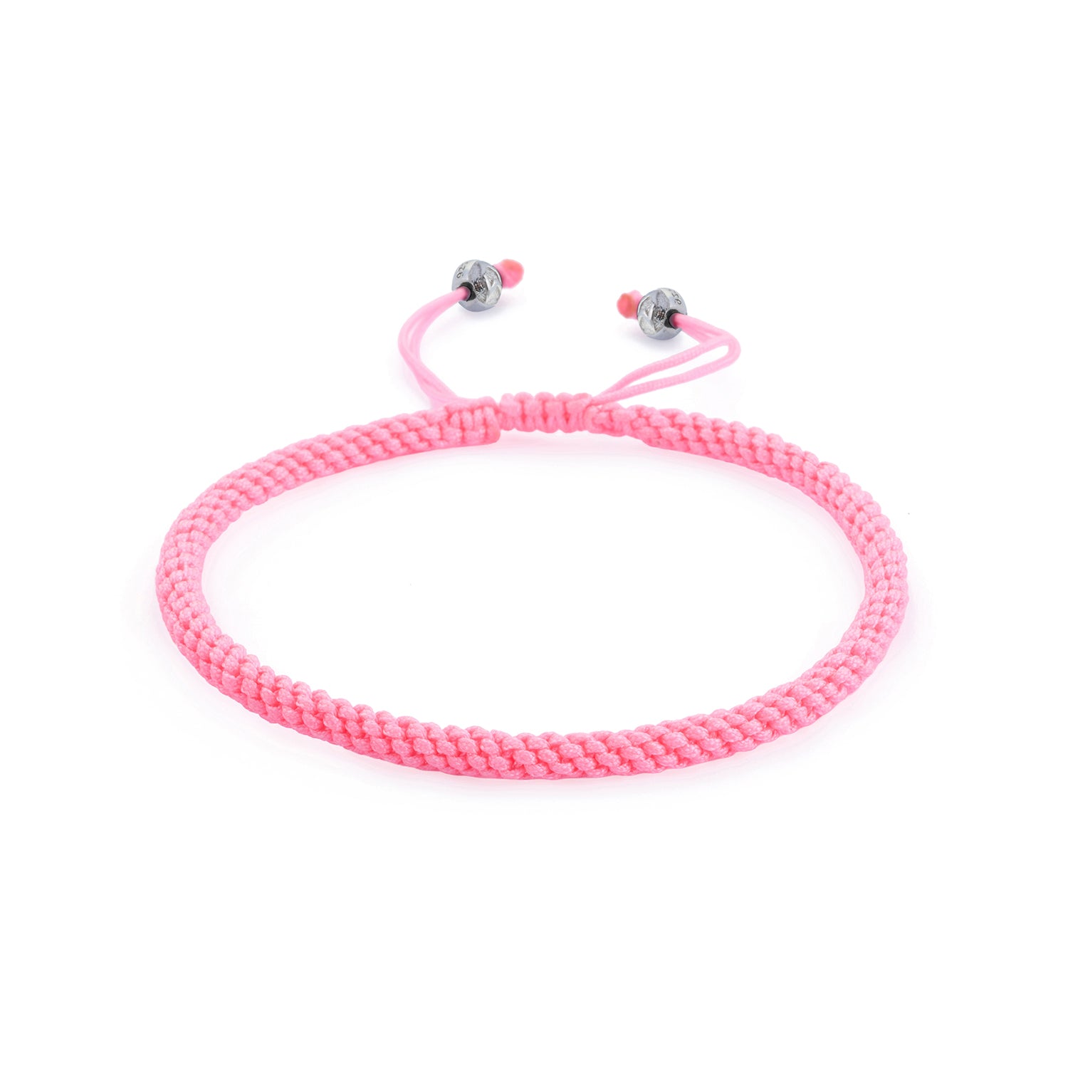 Pink Knot Bracelet in Silver