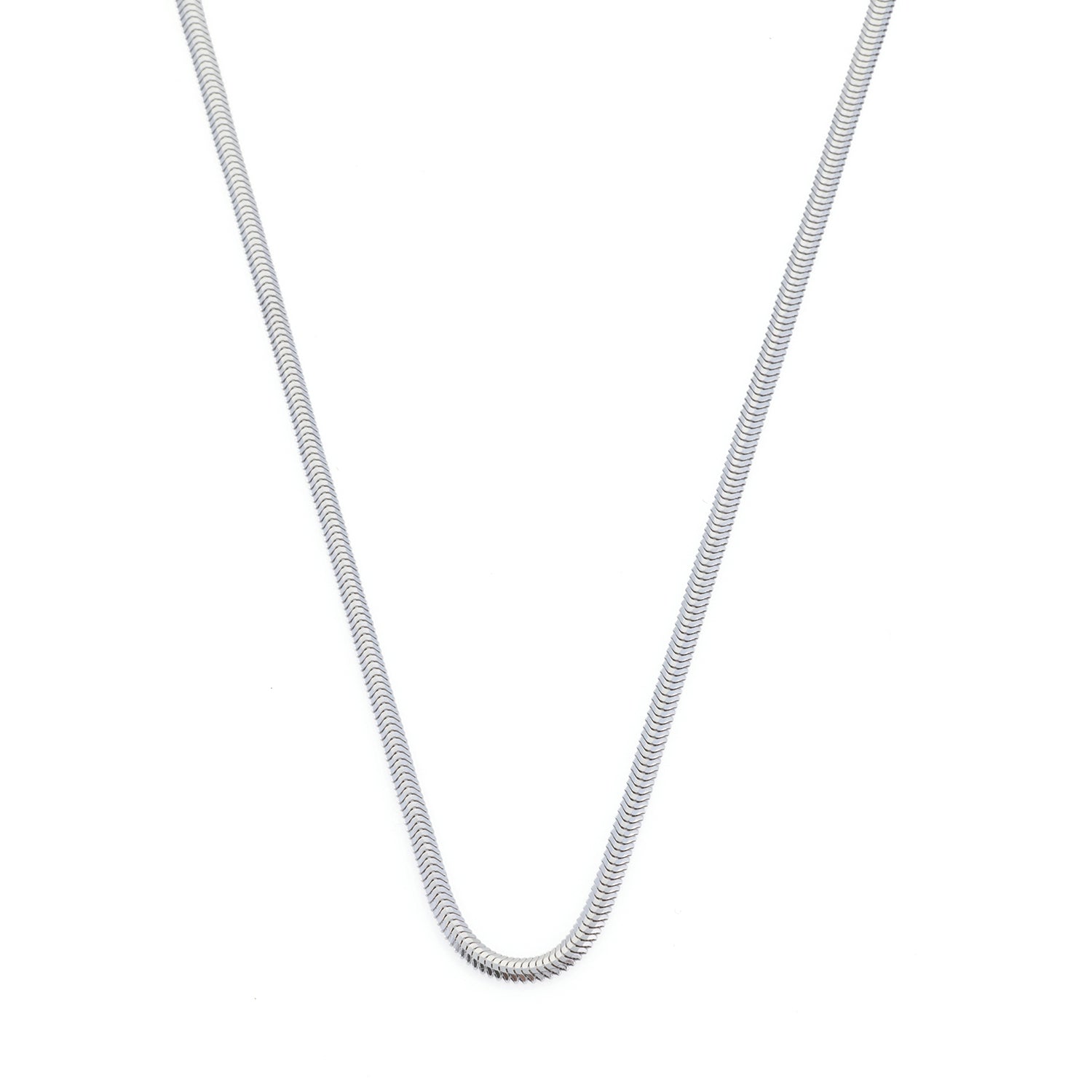 Snake Chain Necklace in Silver