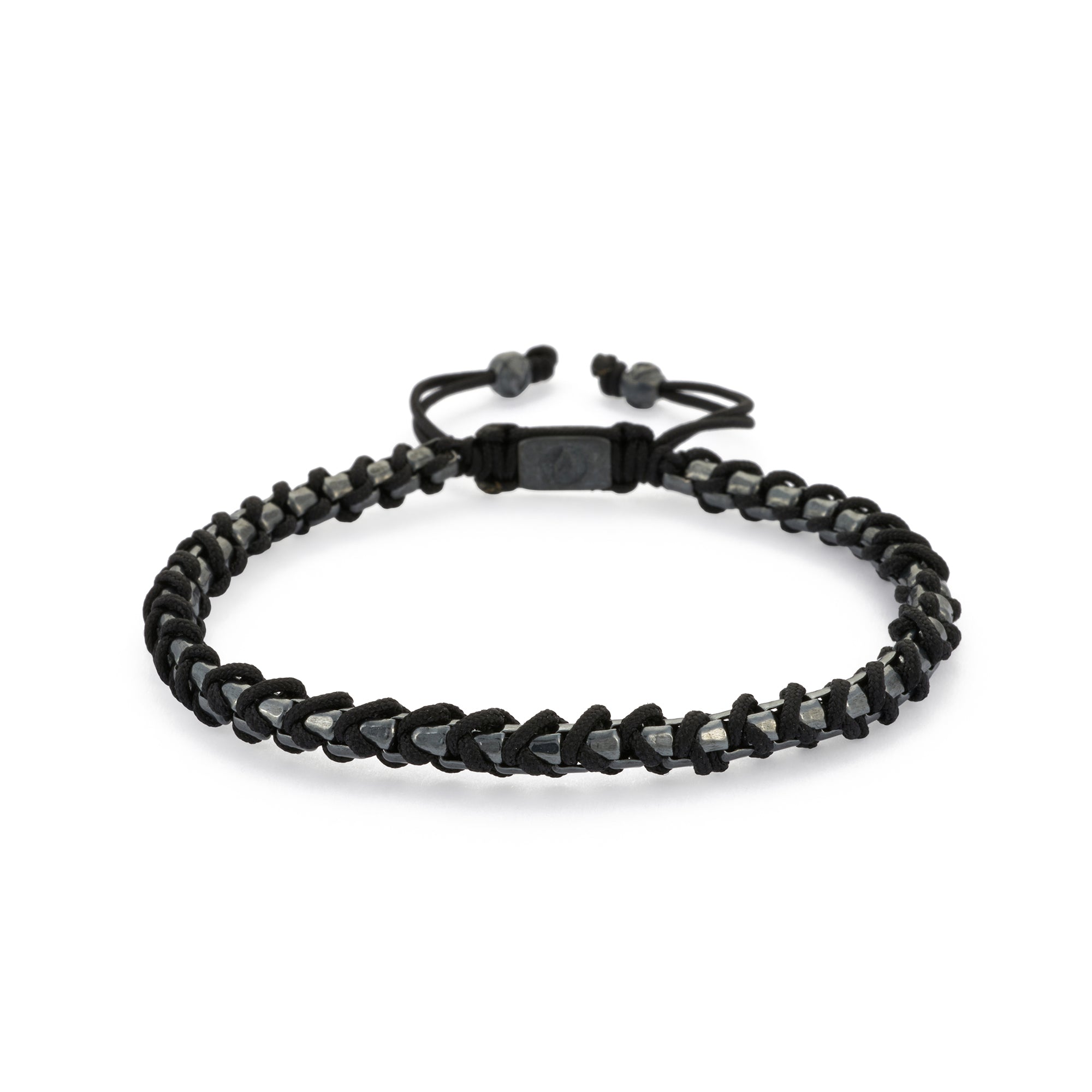 Box Chain Macrame Bracelet in Oxide