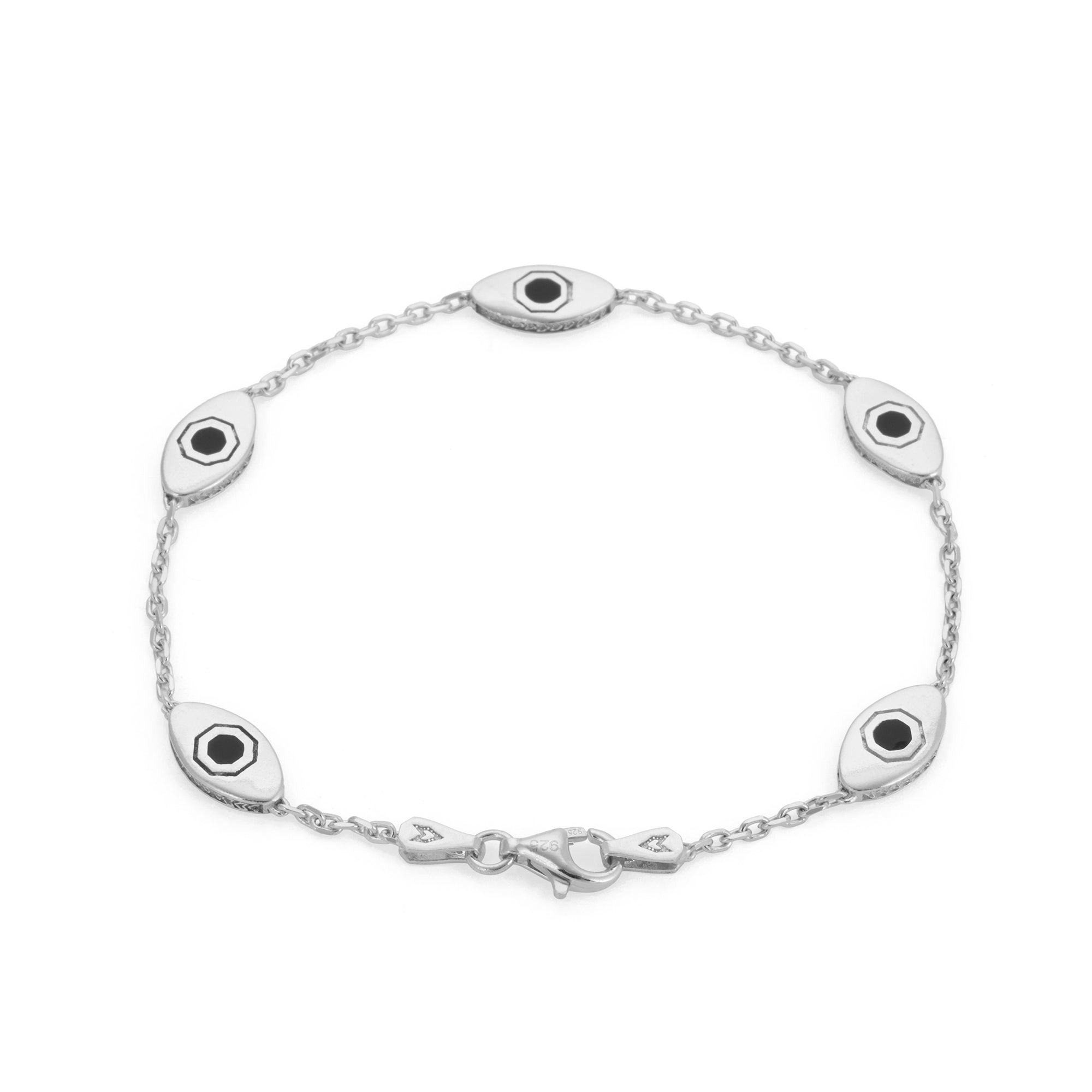 Black Eye Bracelet in Silver