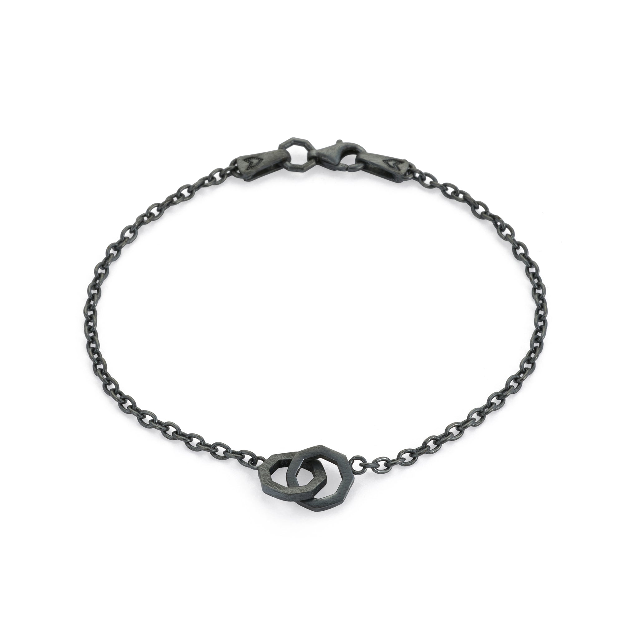 Couple Octagon Bracelet in Oxide