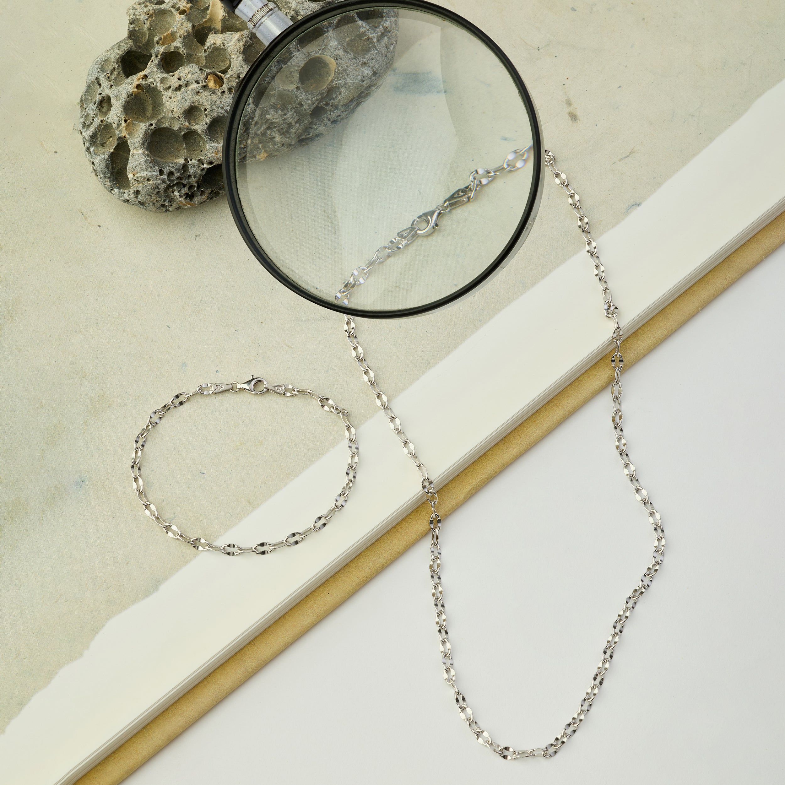 Marine Chain Necklace in Silver