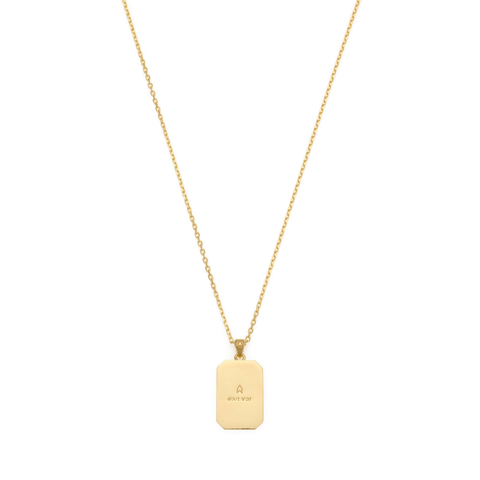 Octa Black Pave Necklace in Gold