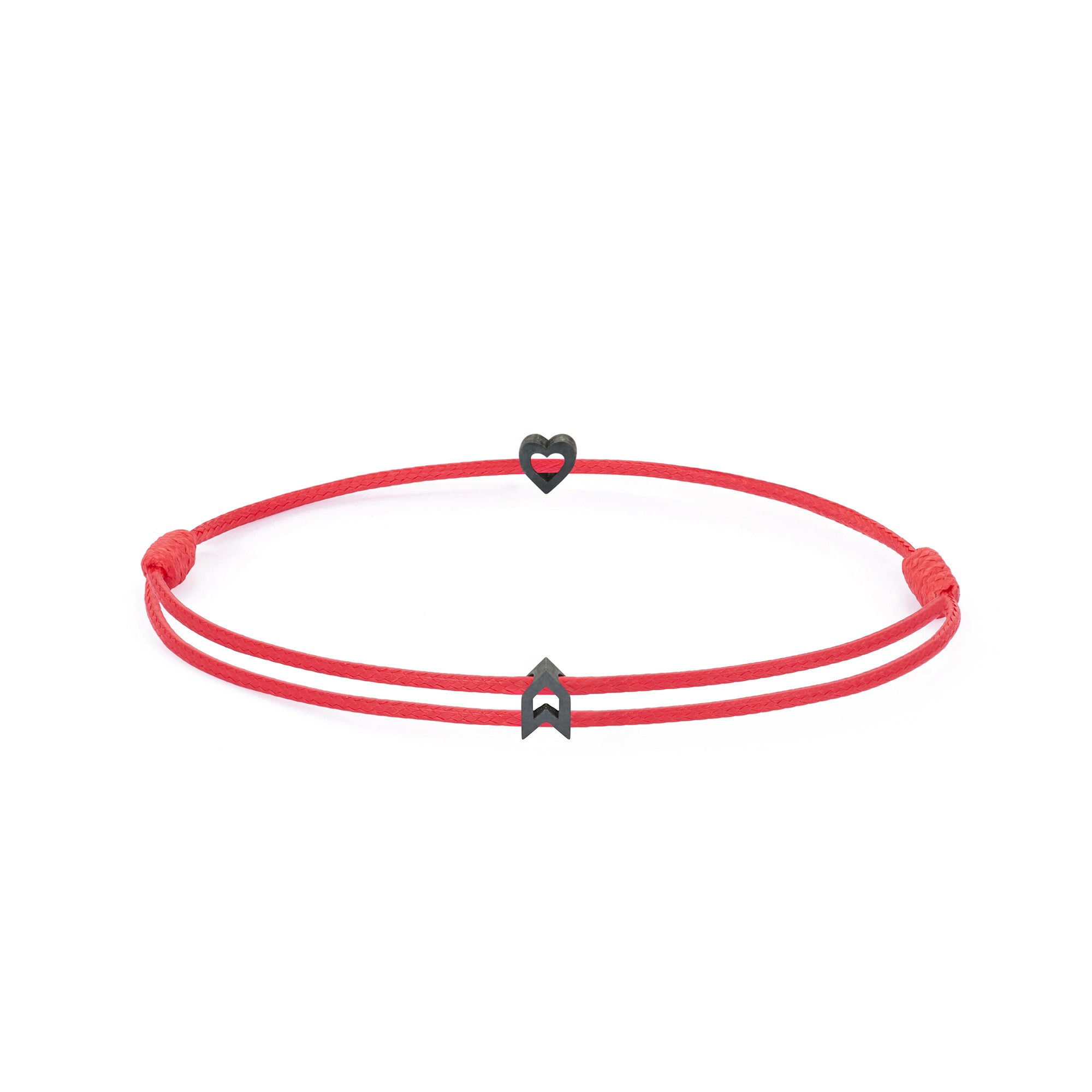 Red Heart Chance Bracelet in Oxide