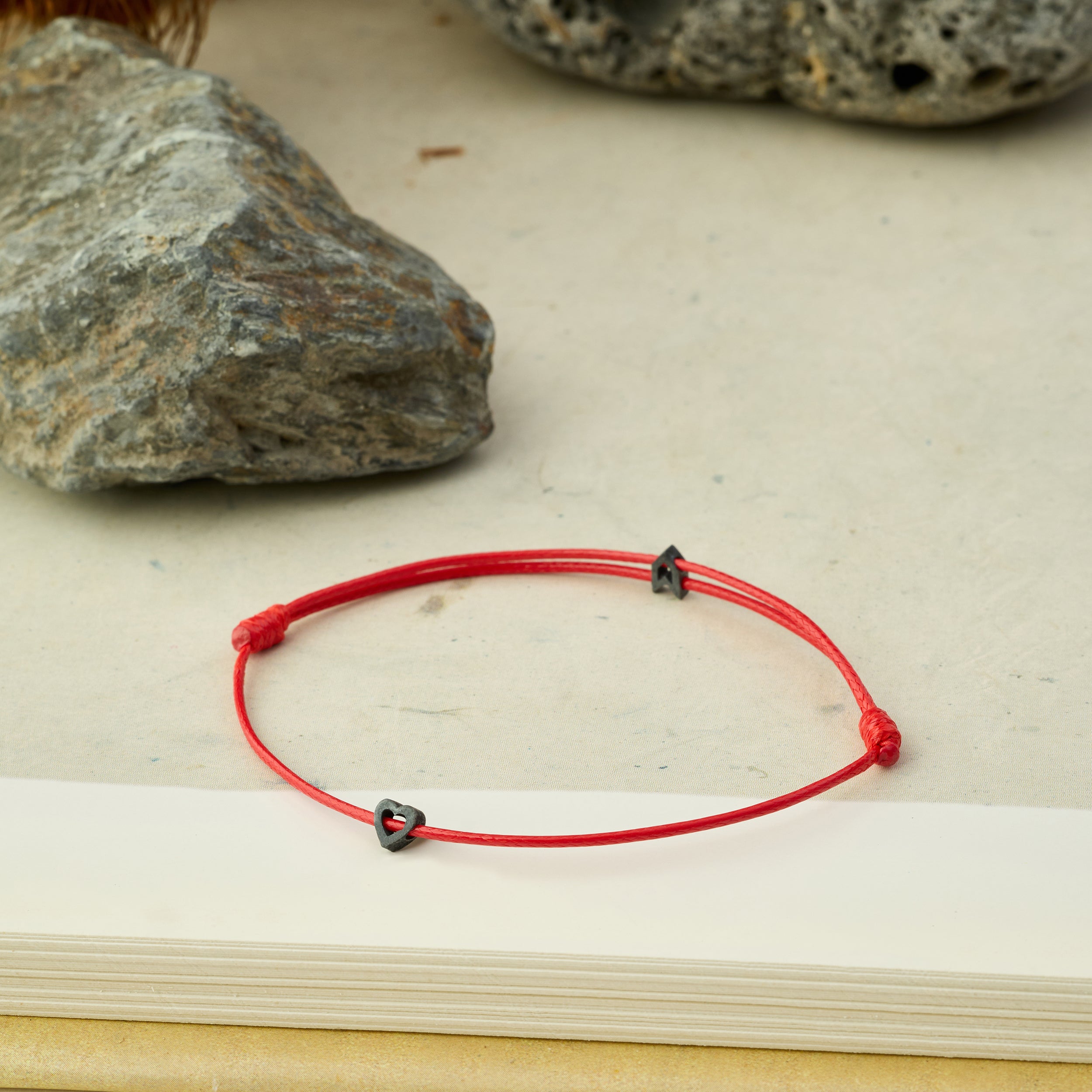 Red Heart Chance Bracelet in Oxide