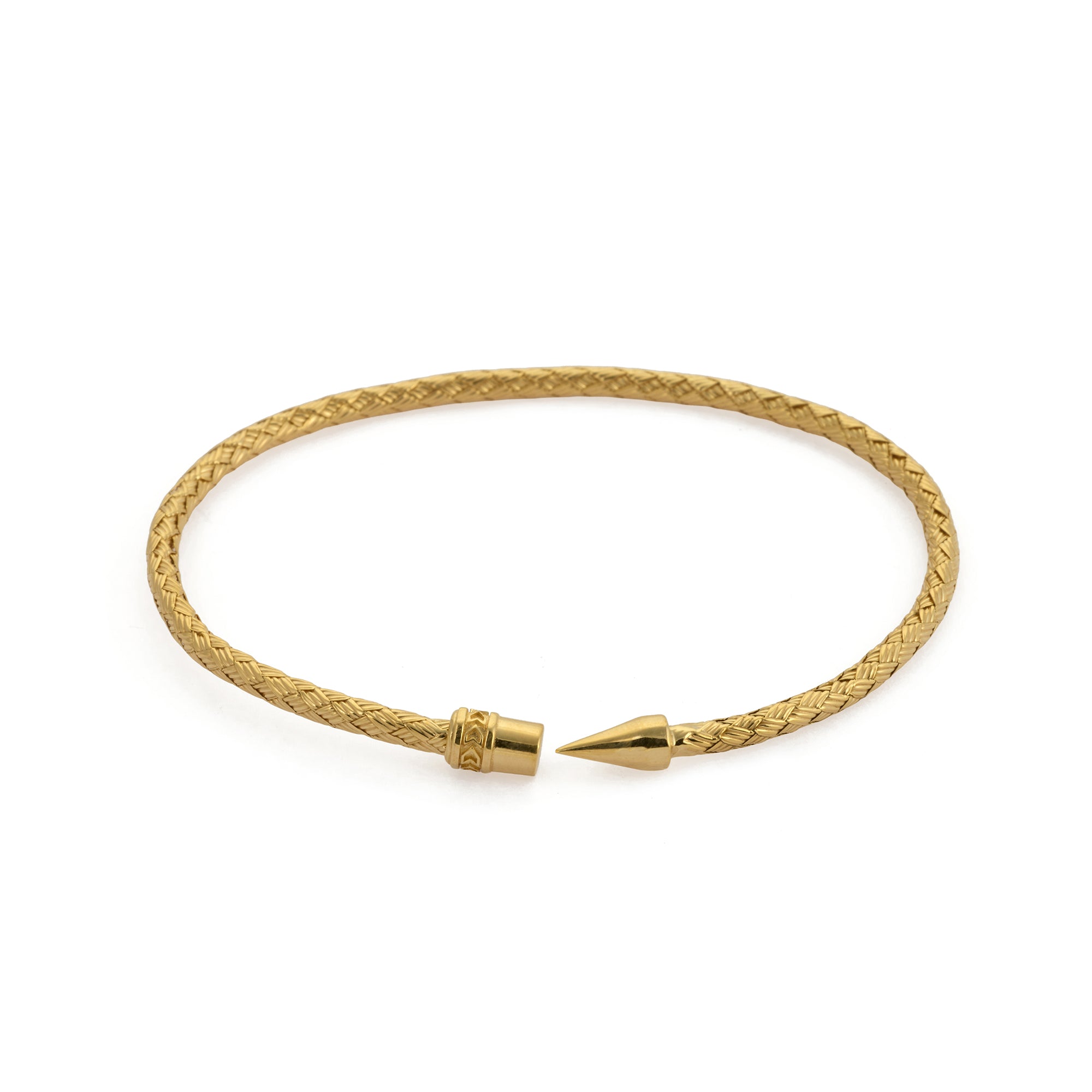 Octagon Pencil Bangle in Gold