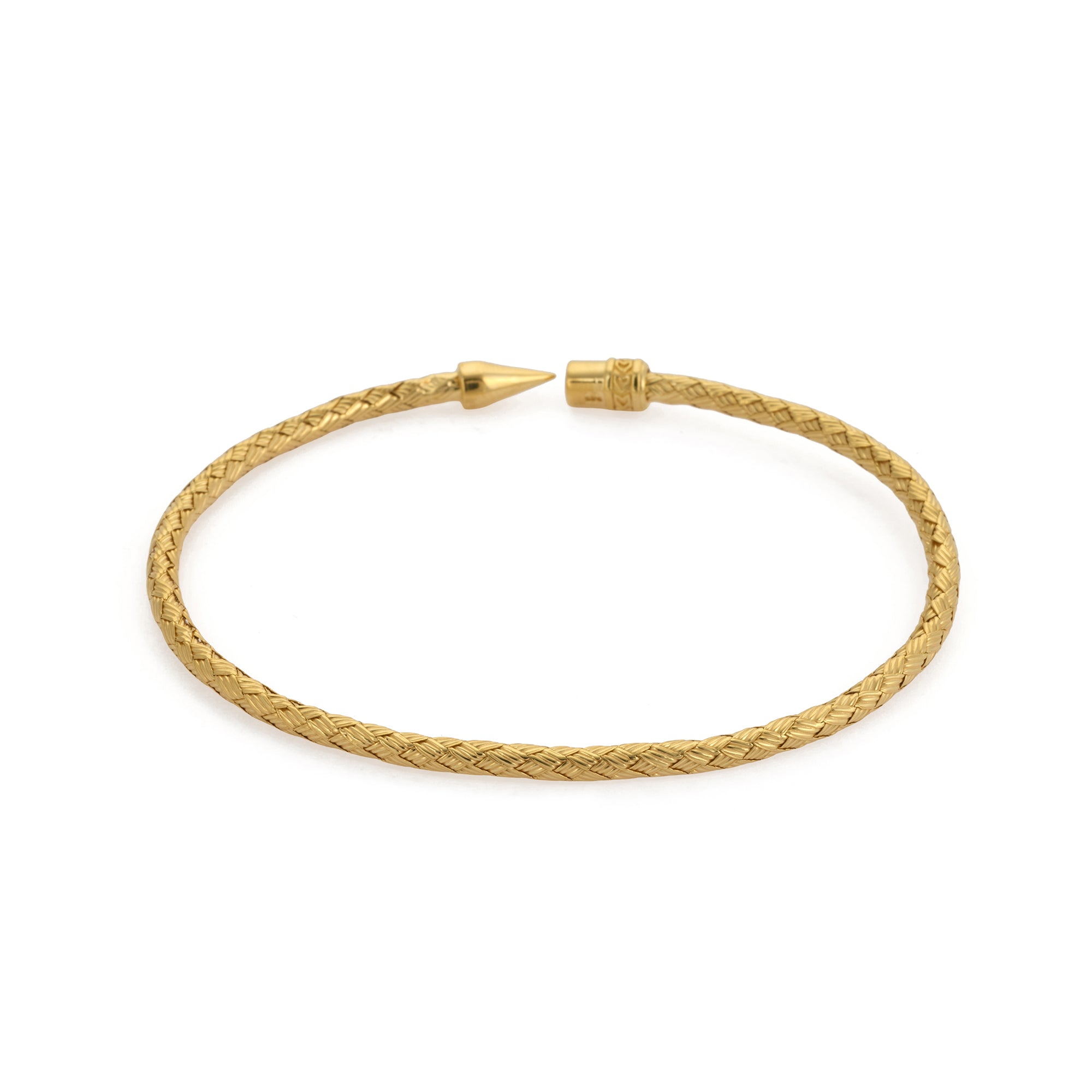 Octagon Pencil Bangle in Gold