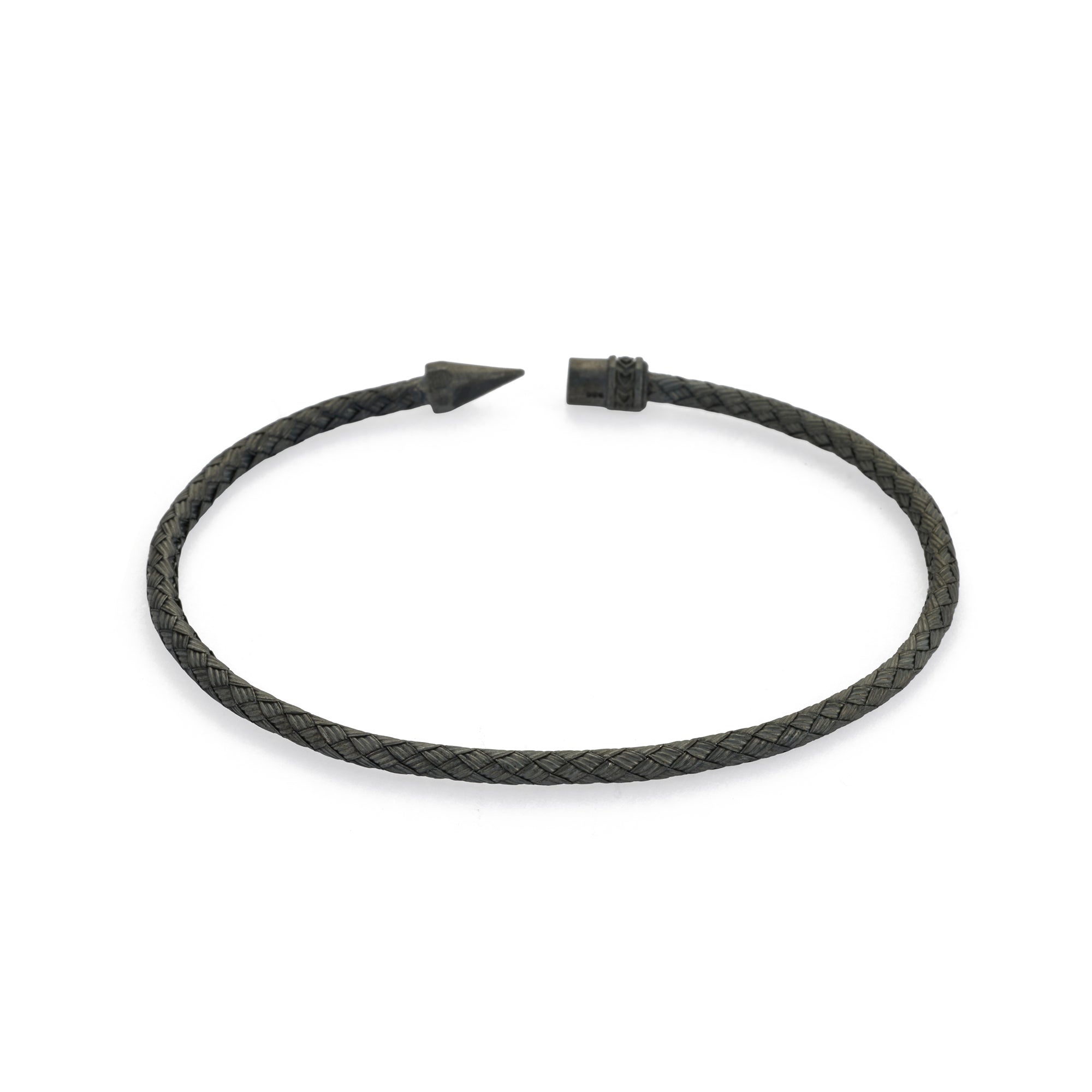 Octagon Pencil Bangle in Oxide