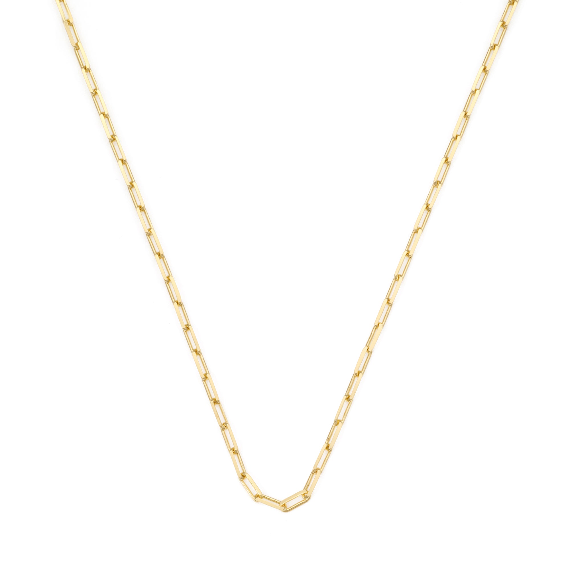 Paperclip Chain Necklace in Gold