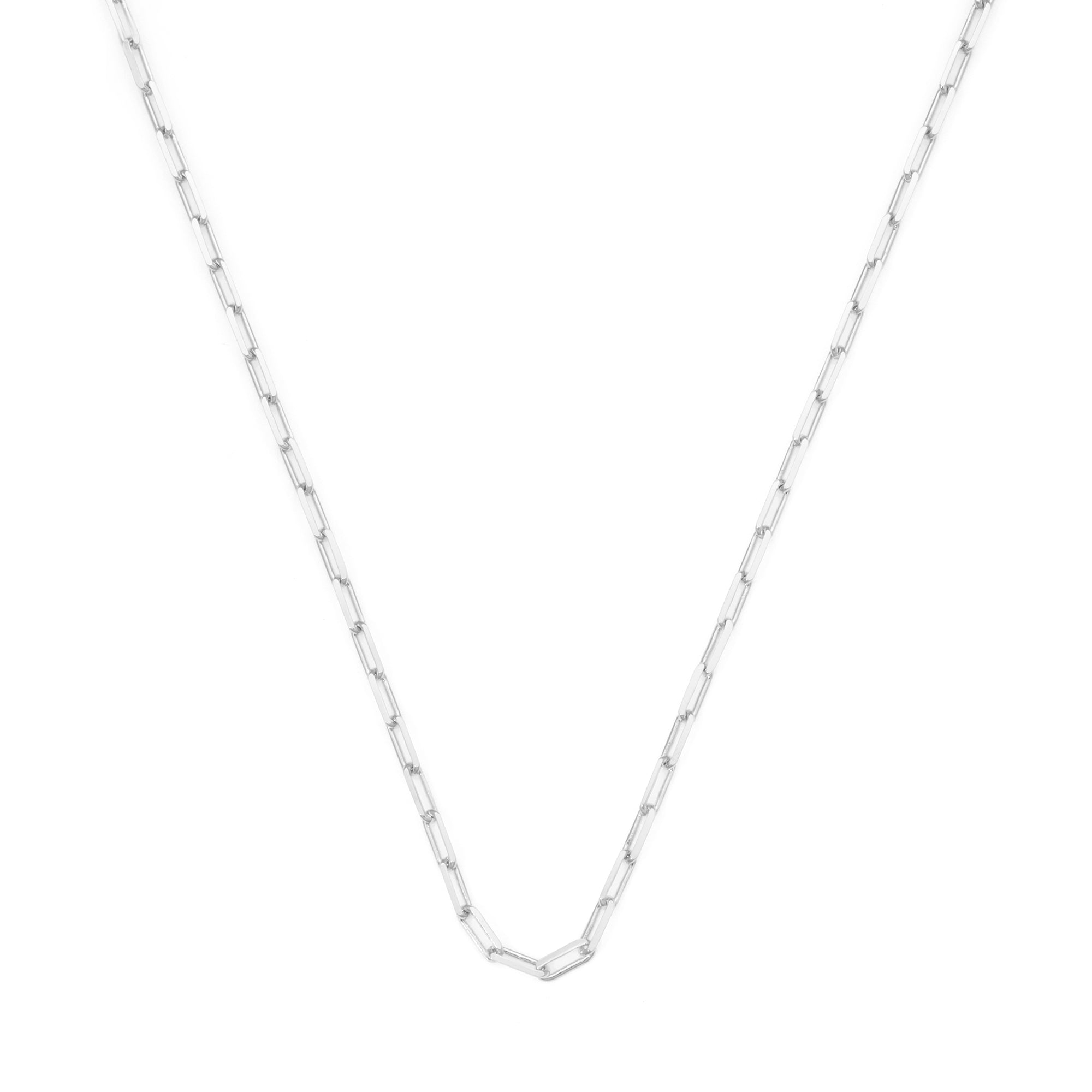 Paperclip Chain Necklace in Silver