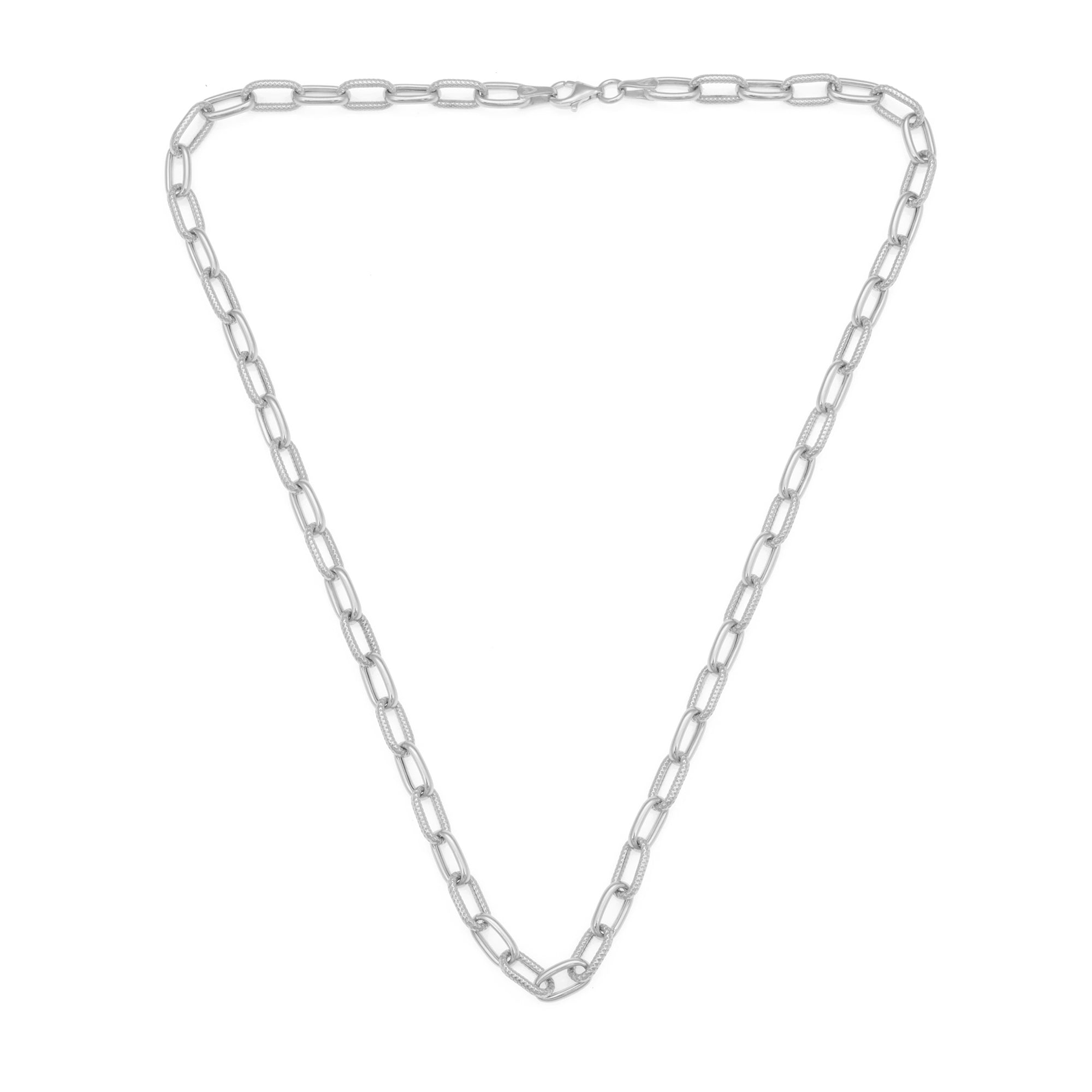 Rivet Chain Necklace in Silver
