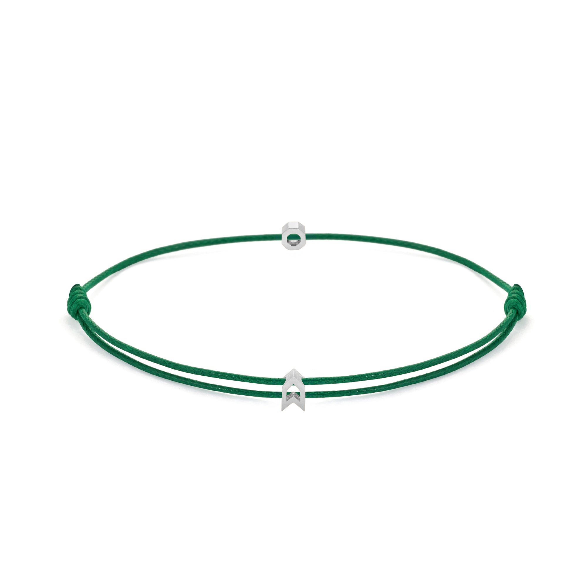 Green Chance Bracelet in Silver
