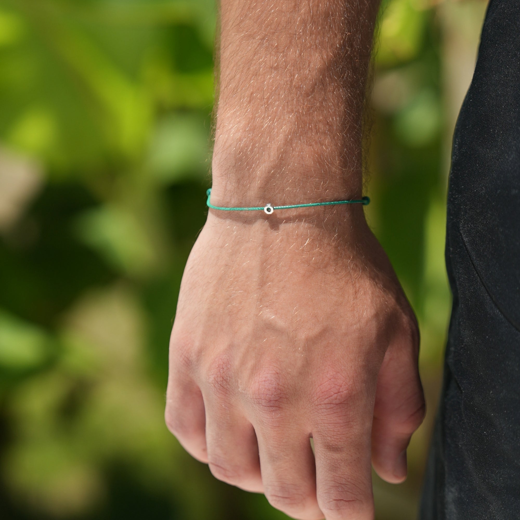 Green Chance Bracelet in Silver