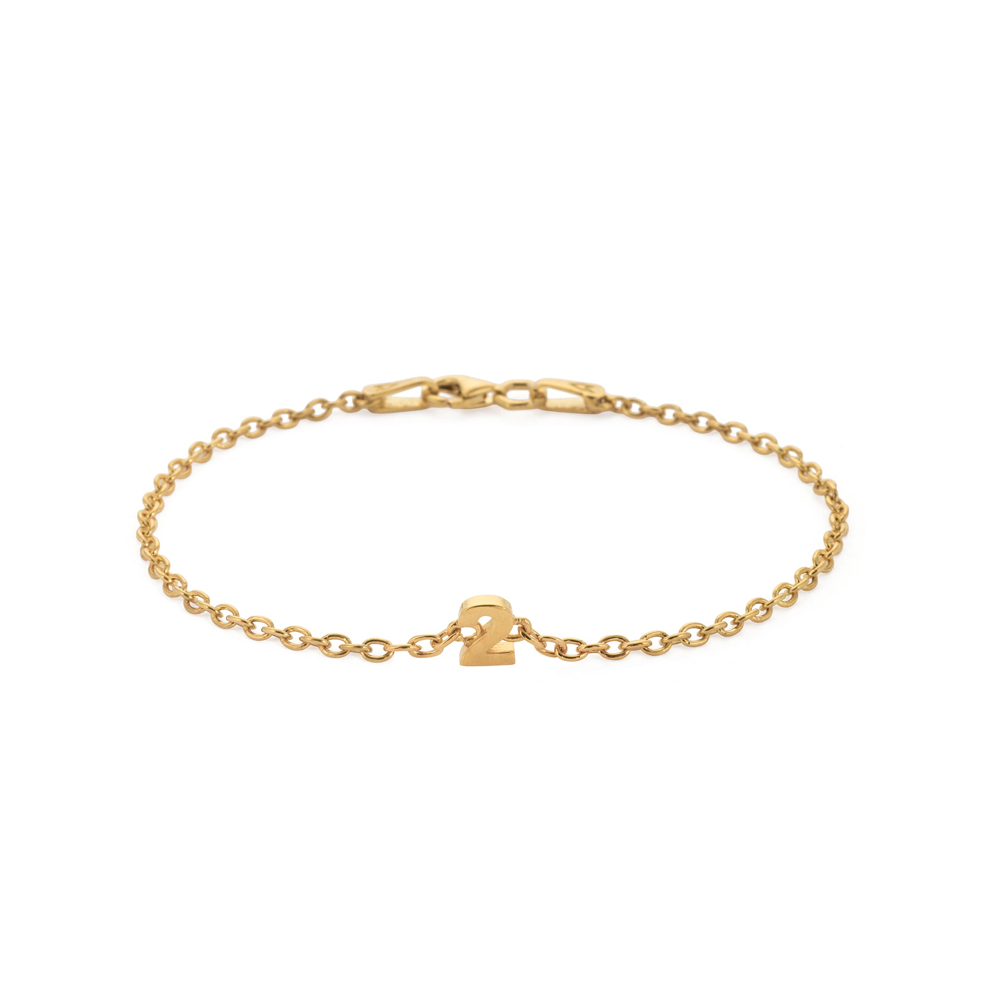 Numeric Chain Bracelet in Gold