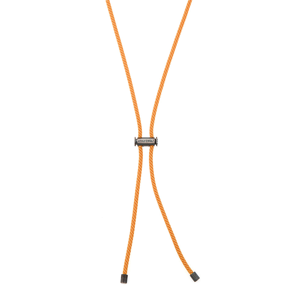 Orange Lace Necklace in Oxide
