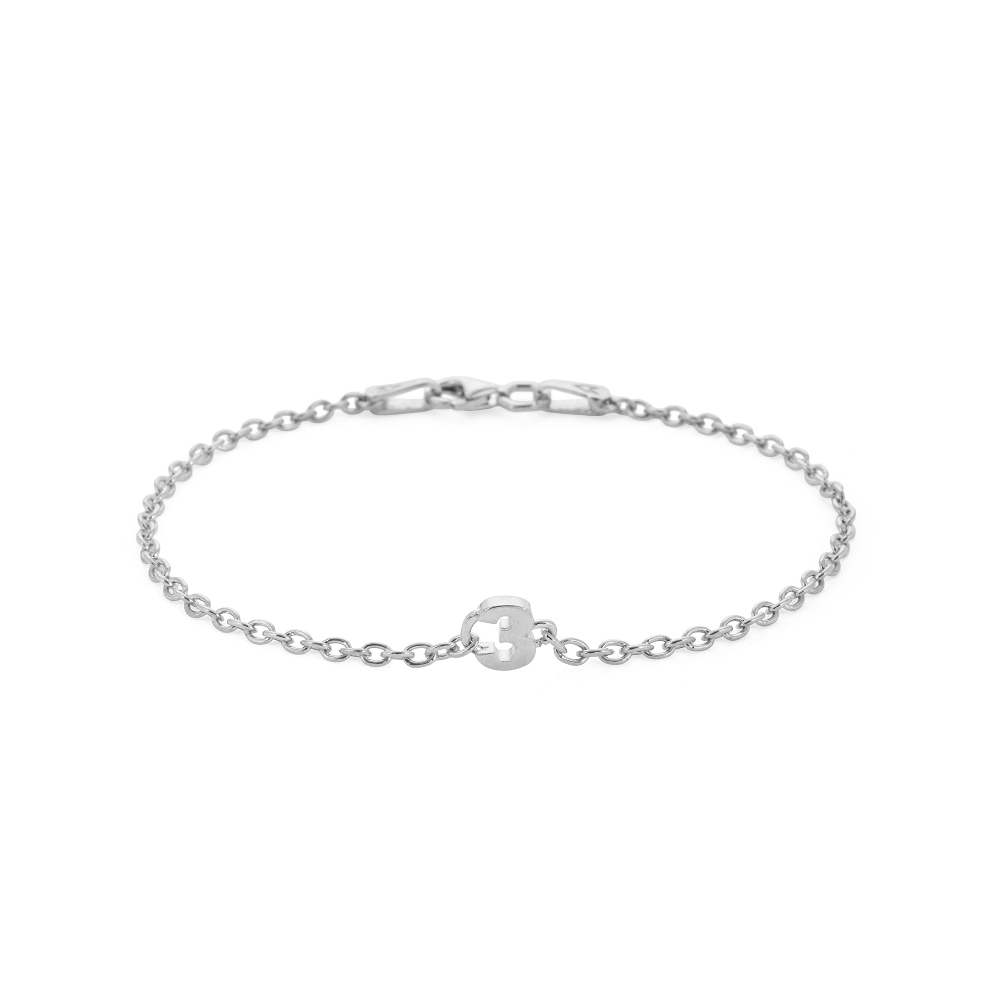 Numeric Chain Bracelet in Silver