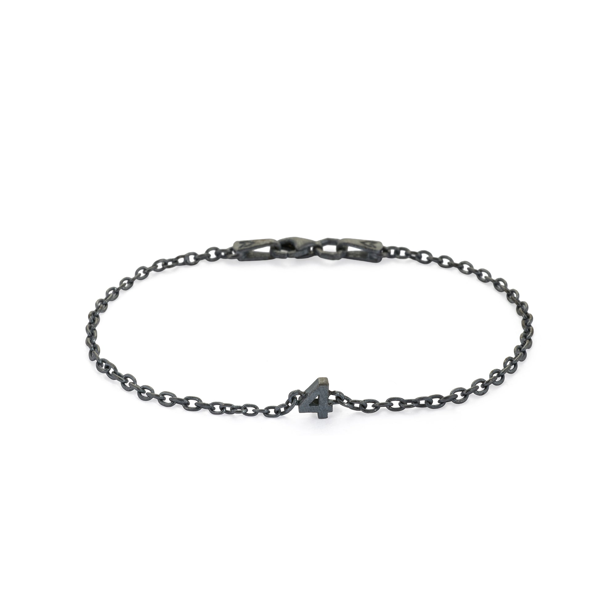 Numeric Chain Bracelet in Oxide