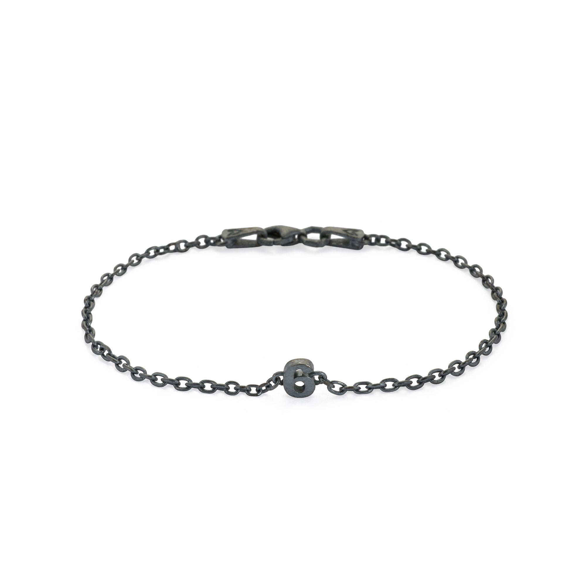 Numeric Chain Bracelet in Oxide