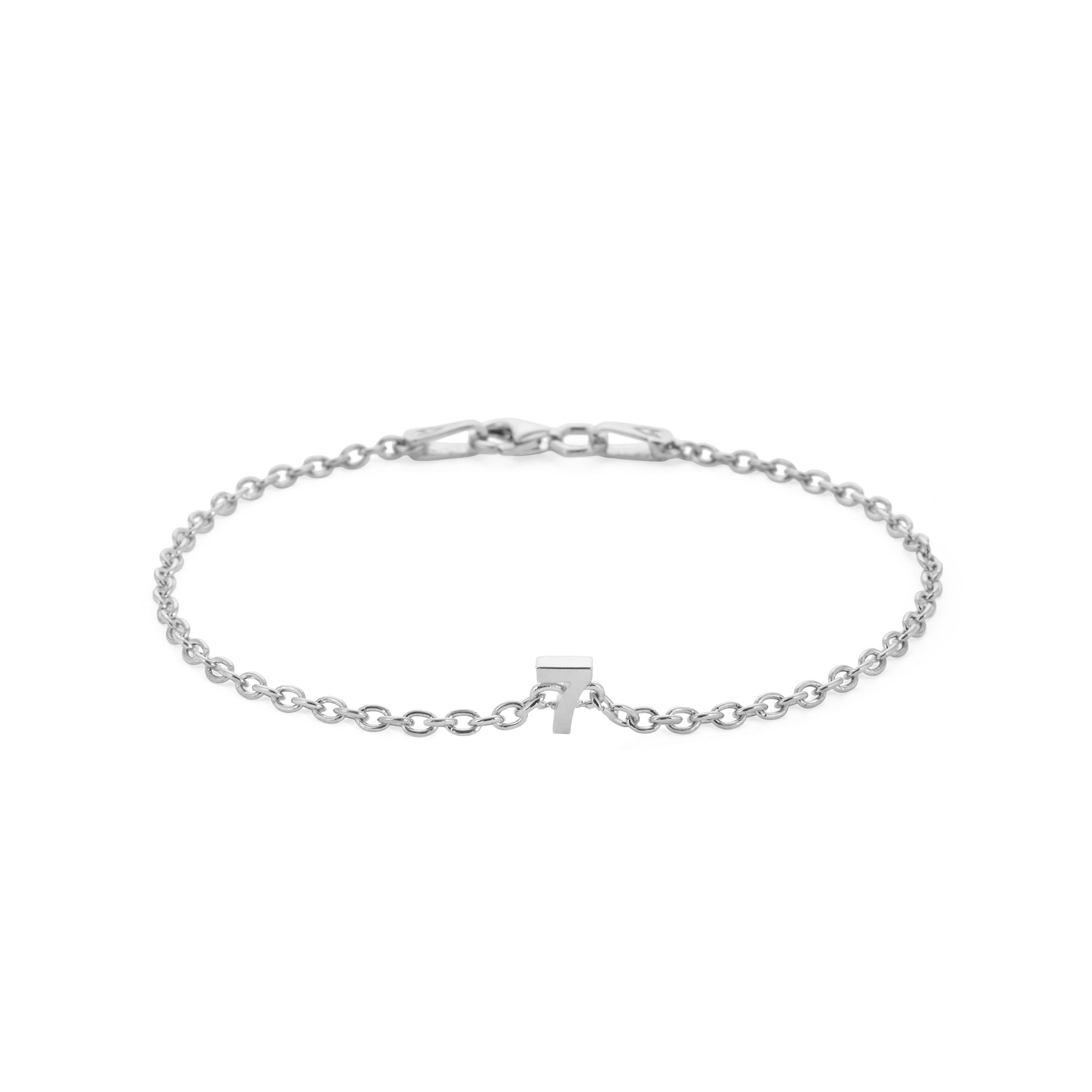 Numeric Chain Bracelet in Silver