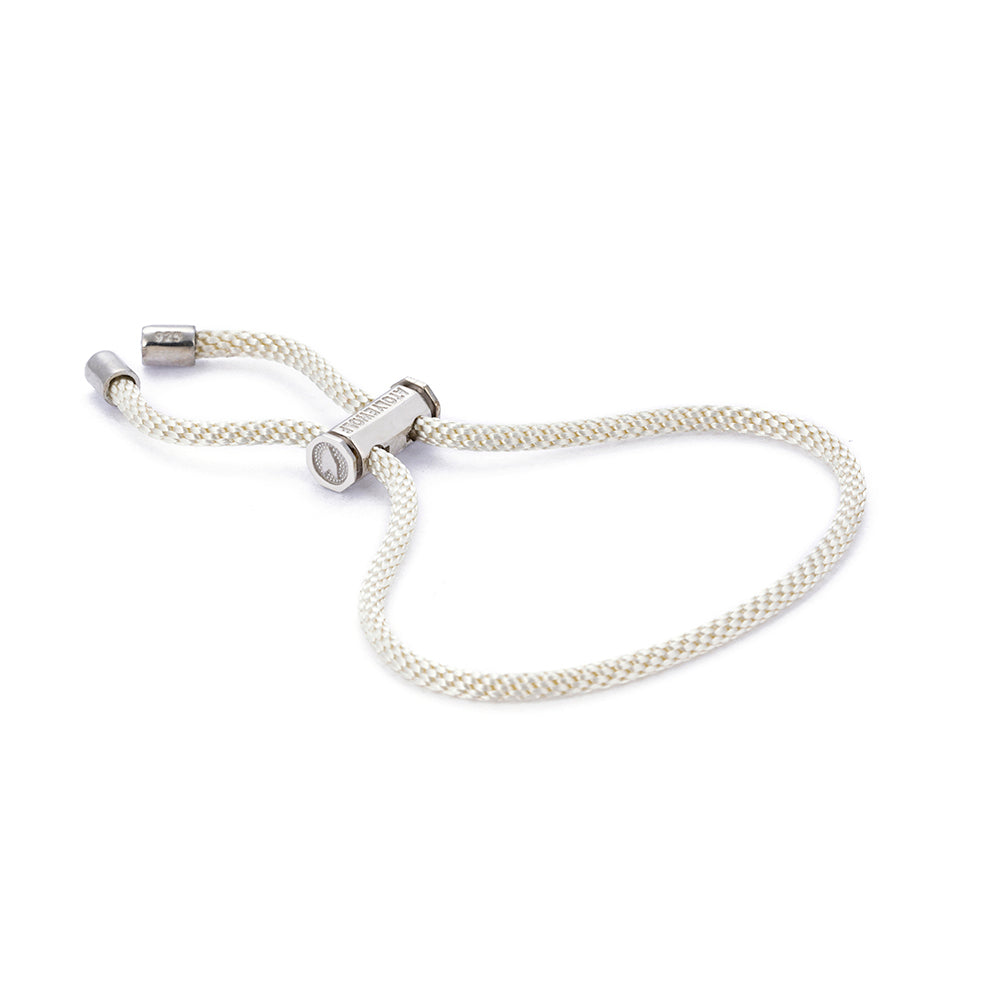 White Lace Bracelet in Silver