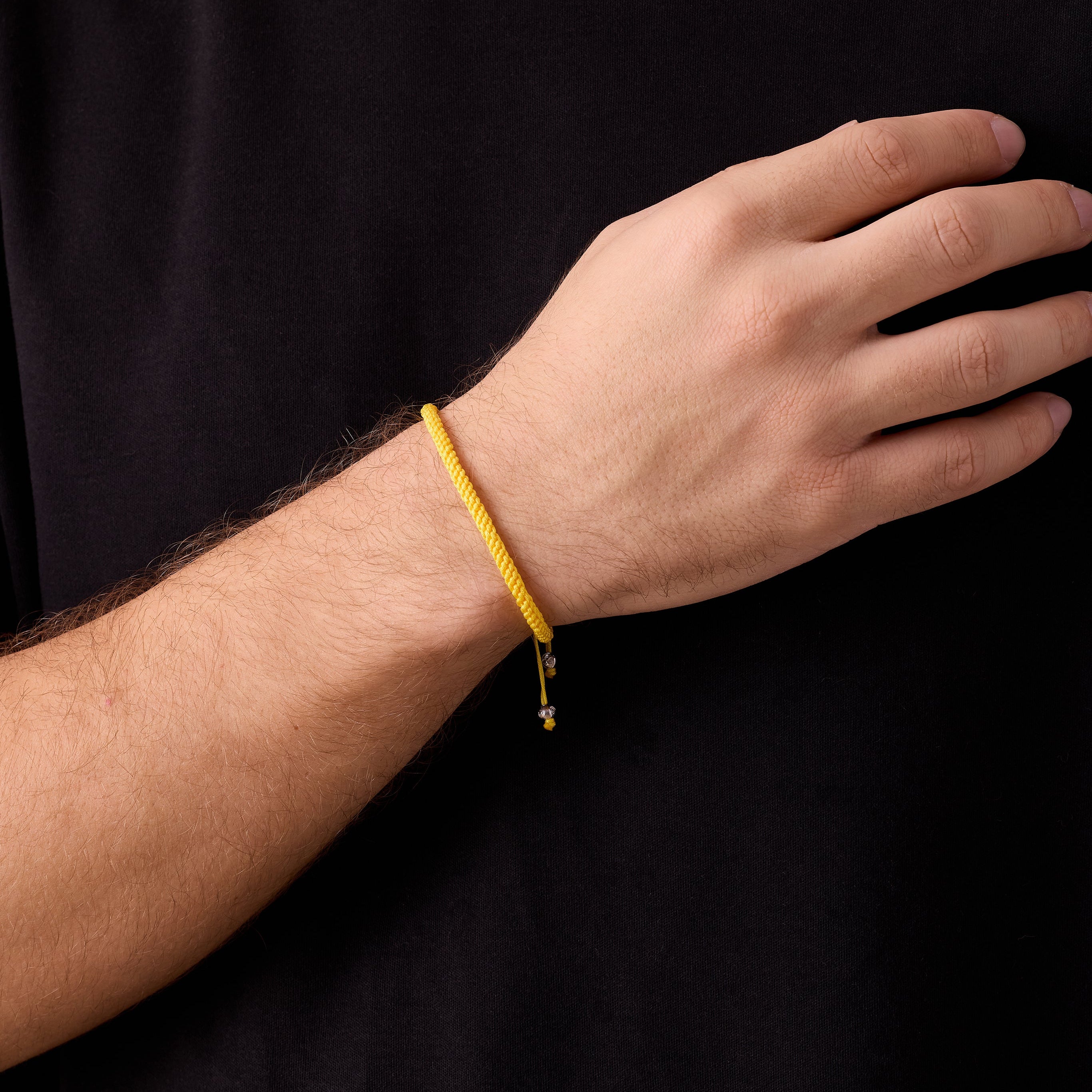 Yellow Knot Bracelet in Silver